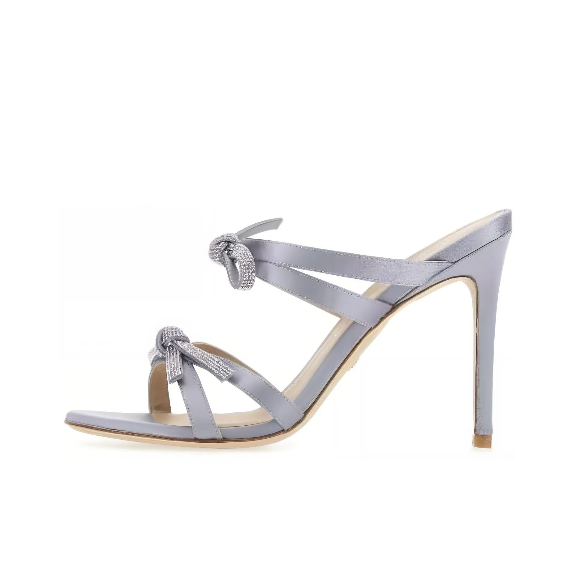 stuart weitzman Bow-detail Slip-on 100mm Sandals