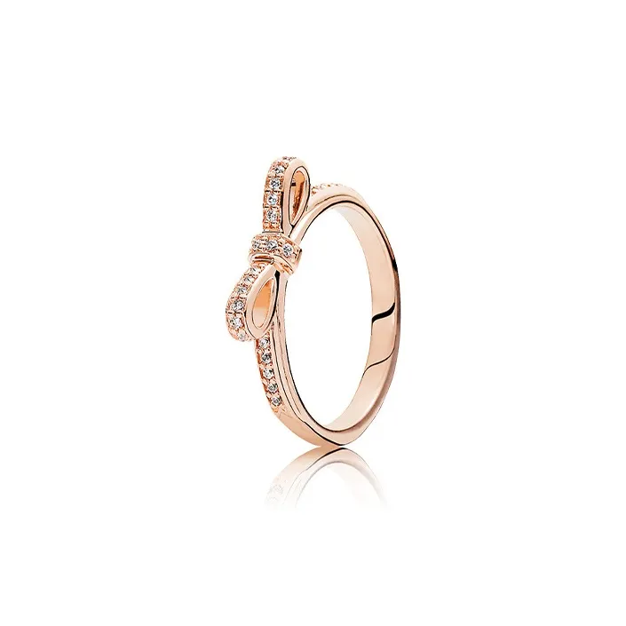 Pandora Copper Silver Alloy Rings Women's Rose Gold