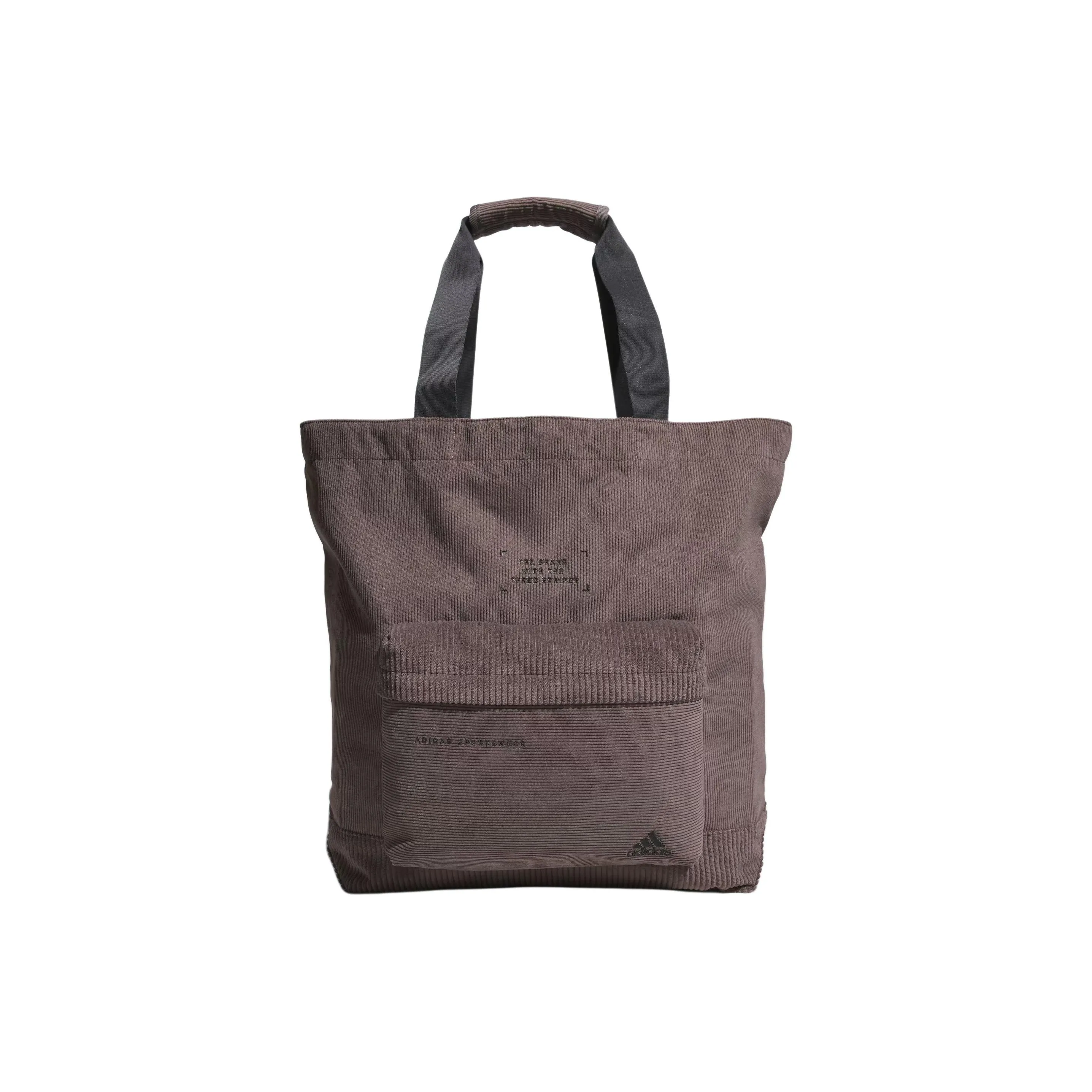 Adidas MUST HAVES Corduroy Tote Bag Shopping Bag Shoulder Bag Handbag Regular Unisex Charcoal Gray