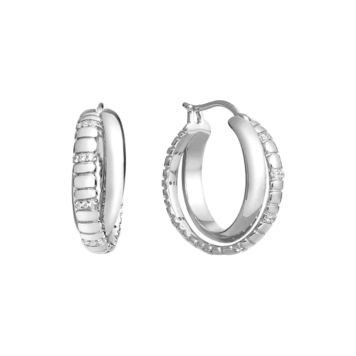 Arsis Серьги с синтетическим кубическим цирконием Унисекс