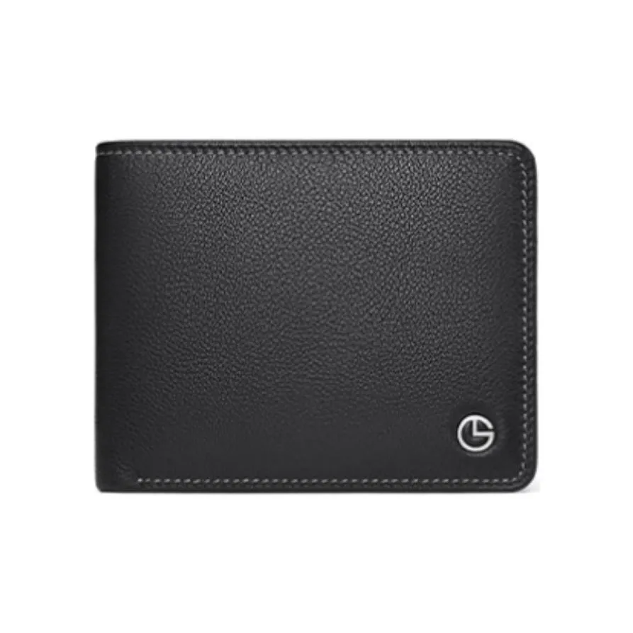 GOLDLION Top Grain Genuine Leather Wallet Regular Men's Black