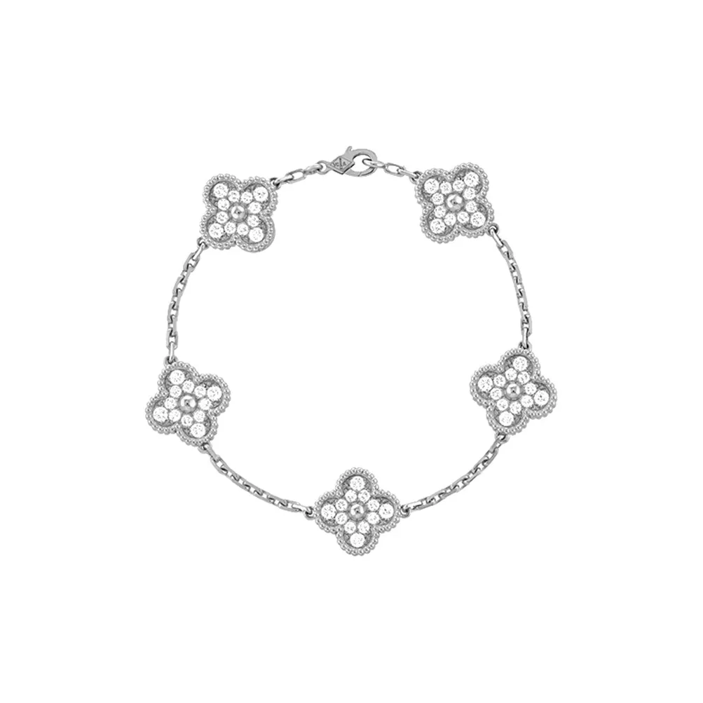 Van Cleef & Arpels 18K White Gold Bracelets Women's White Gold