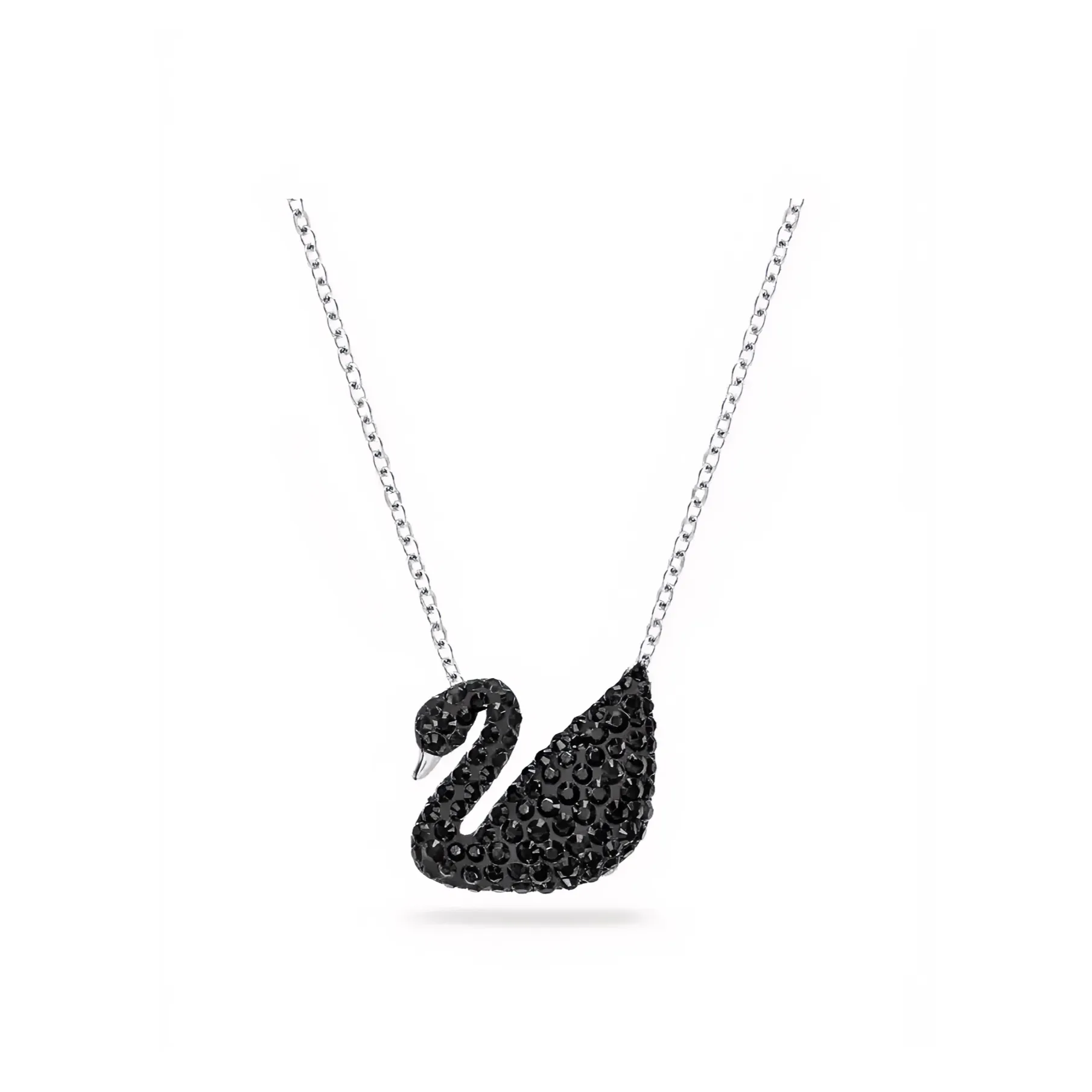 Swarovski Rhodium Plated Necklaces Women's Black