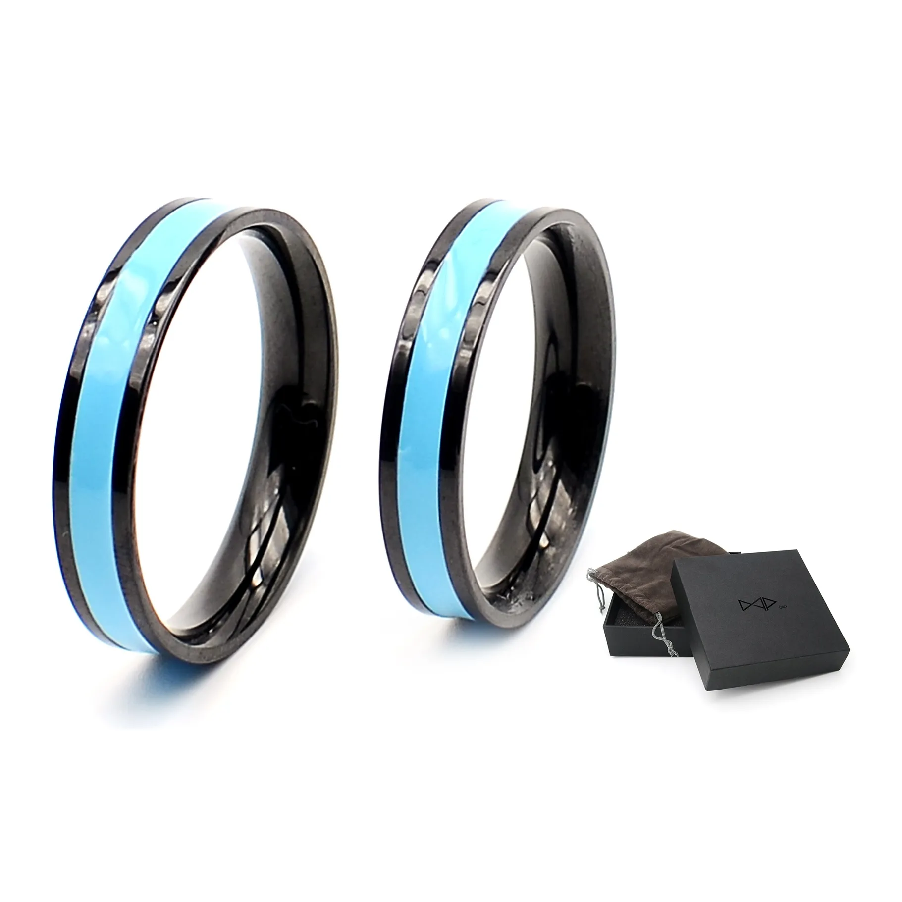 DAP Нержавеющая сталь Кольца Синий Унисекс