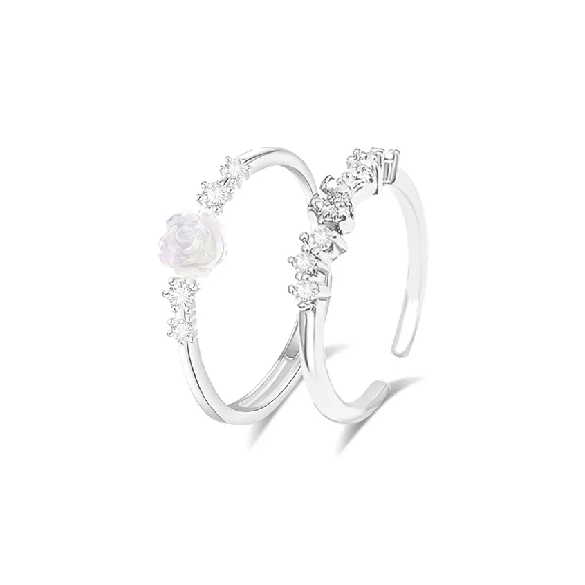 MUYAN Сплав Бант Камелия Кольцо Женские