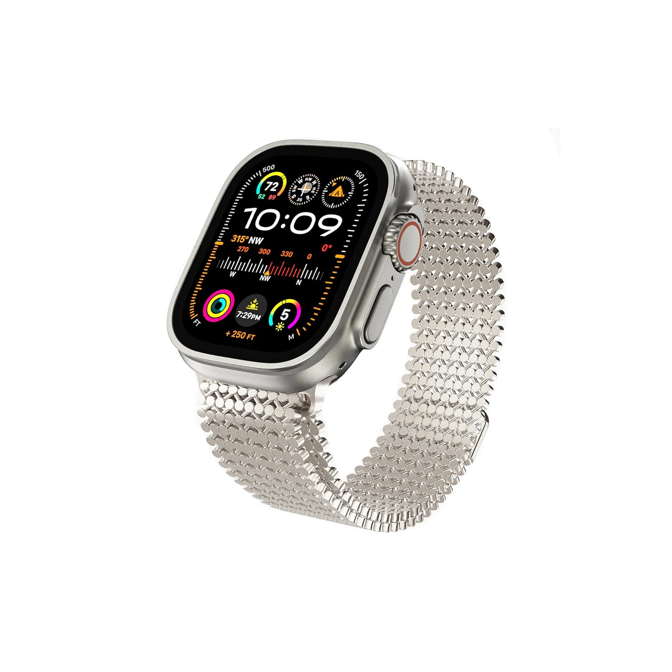 MSSM Ремешок Apple Совместимость Нержавеющая сталь Материал Apple Watch S10 S9 SE 200 мм 46 Часы Циферблат