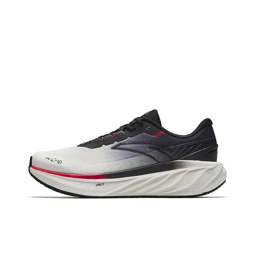 Anta Cushioned Slip Resistant Low Top Casual Running Shoes Men's White Black