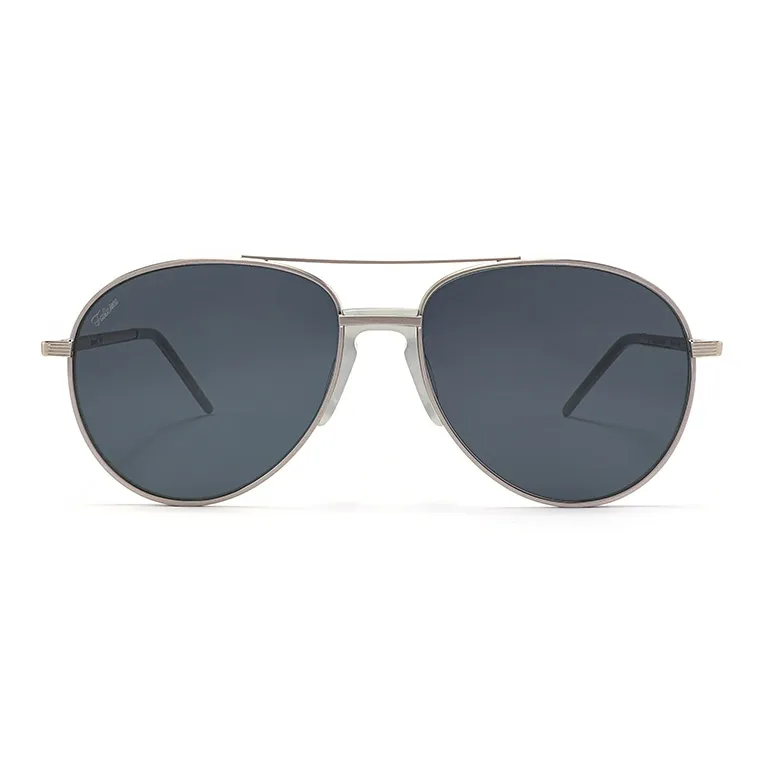 Fakeme Metal Aviator Sunglasses Unisex Black Silver
