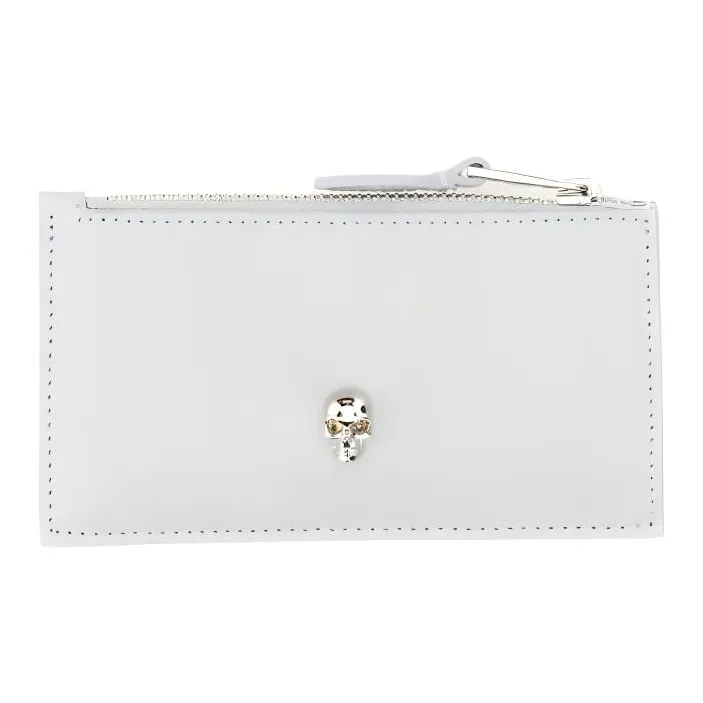 Alexander McQueen Skull Stud Zipped Wallet