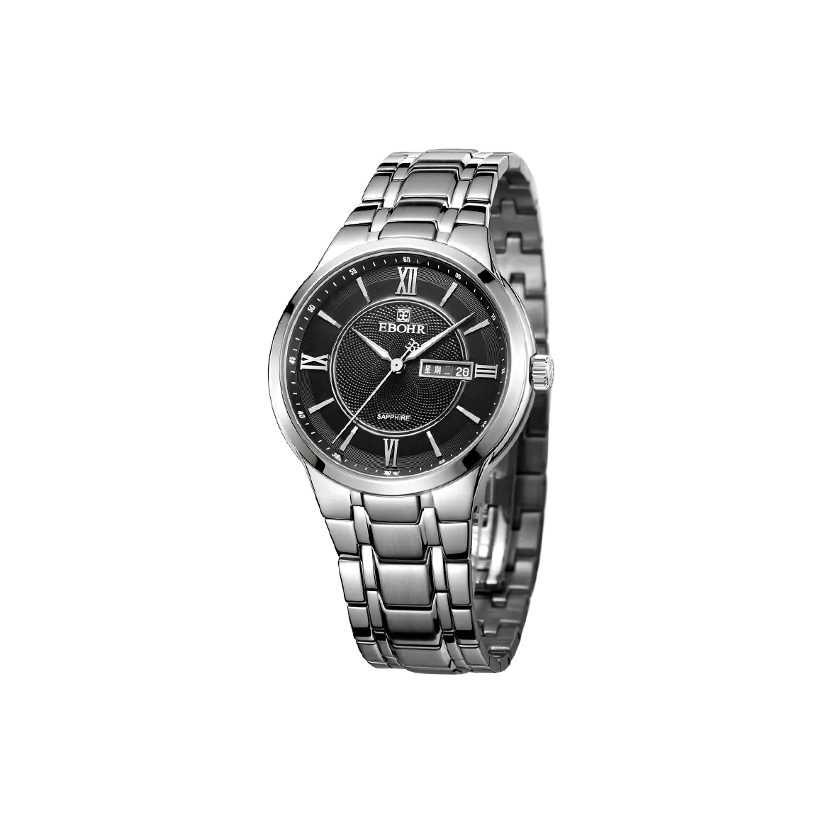 EBOHR Master Collection Кварцевый механизм нержавеющая сталь ремешок мужские часы черный циферблат