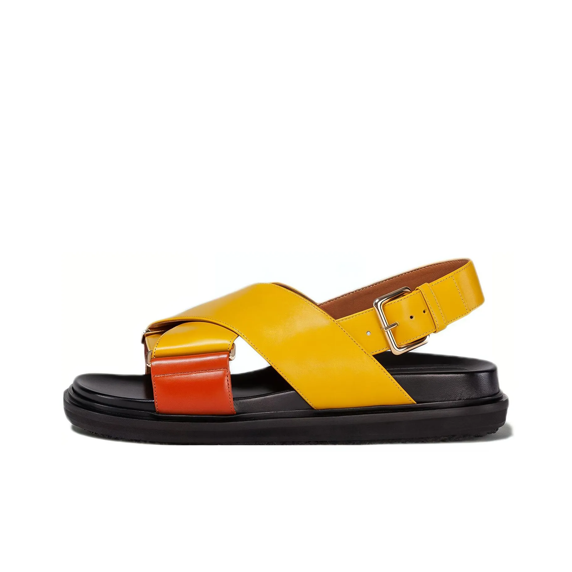 MARNI Пляжные сандалии Женские Желто-оранжевый