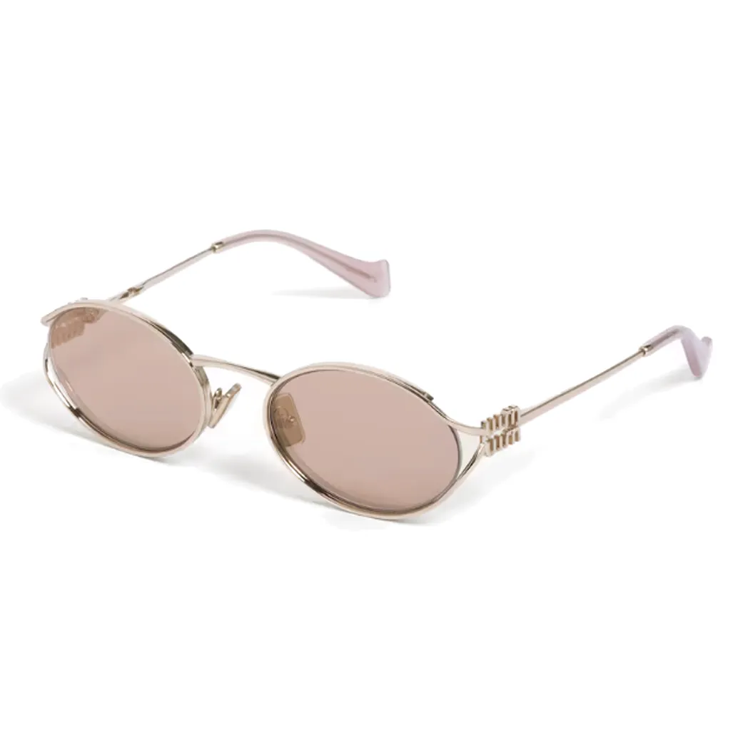 MIU MIU Eyewear Logo Oval frame Sunglasses