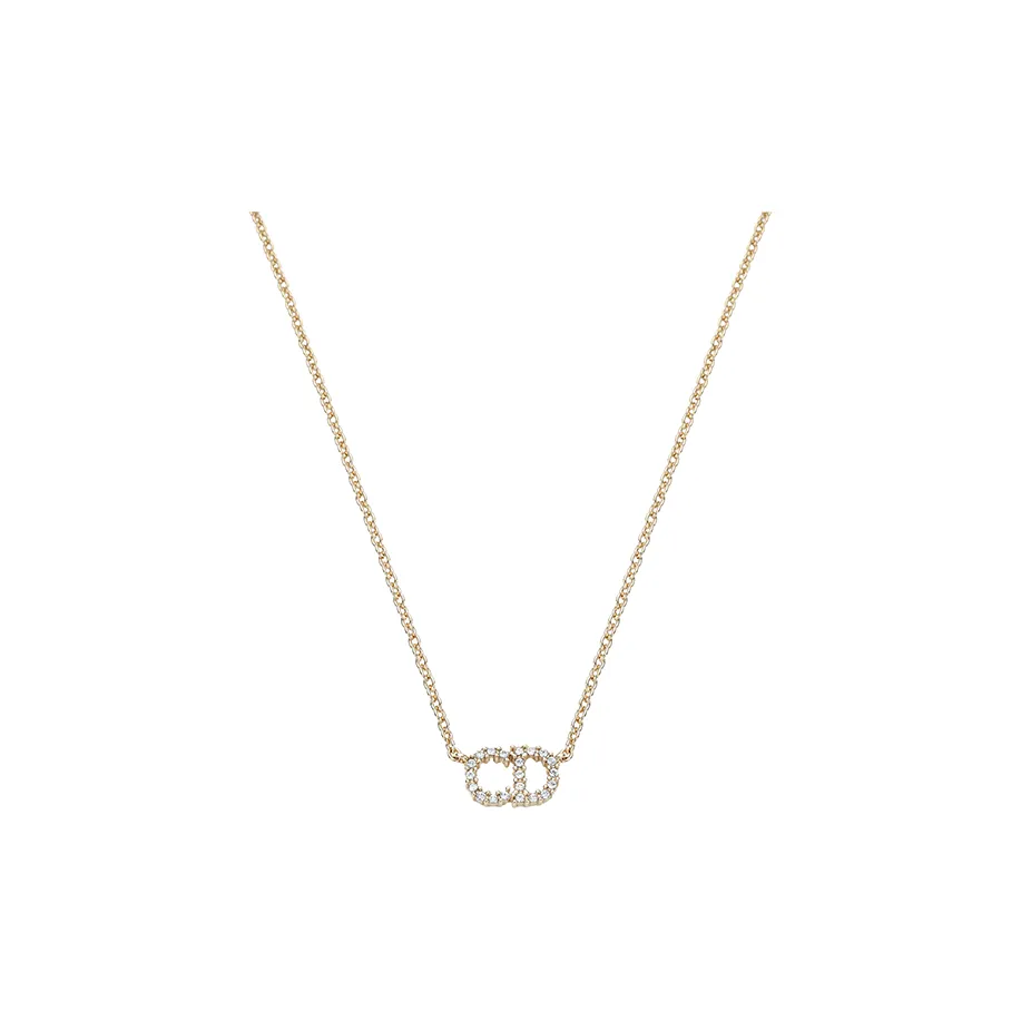 DIOR Brass, Crystal Necklaces Women's Gold