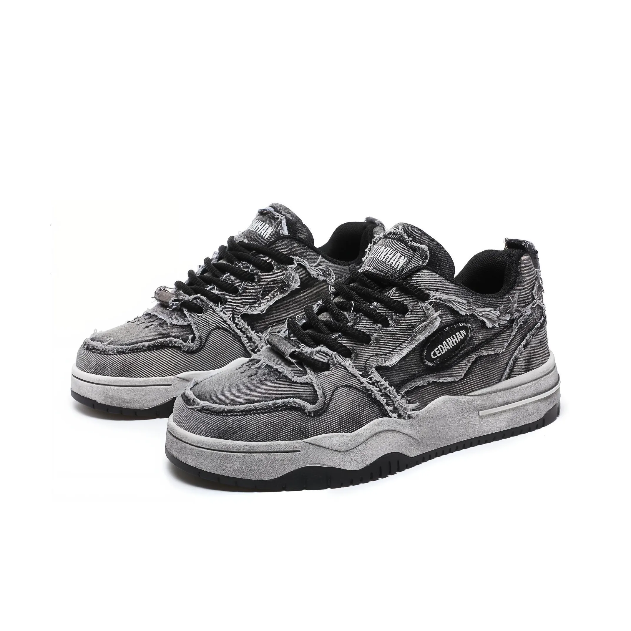 CEDAR HAN Skateboard Shoes Wmn Unisex Low Top Washed Brown, Washed Blue, Washed Black