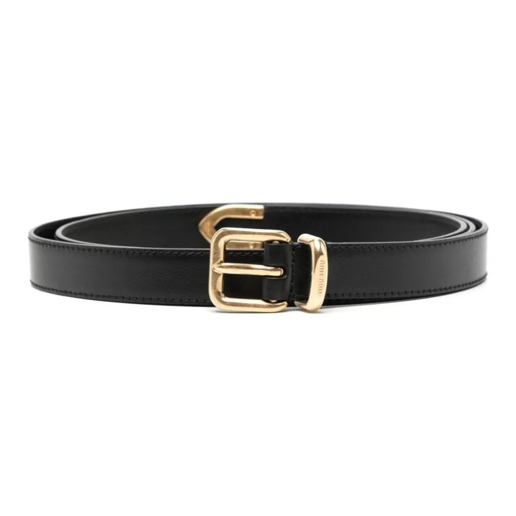 MIU MIU Leather Belts Women's Black  