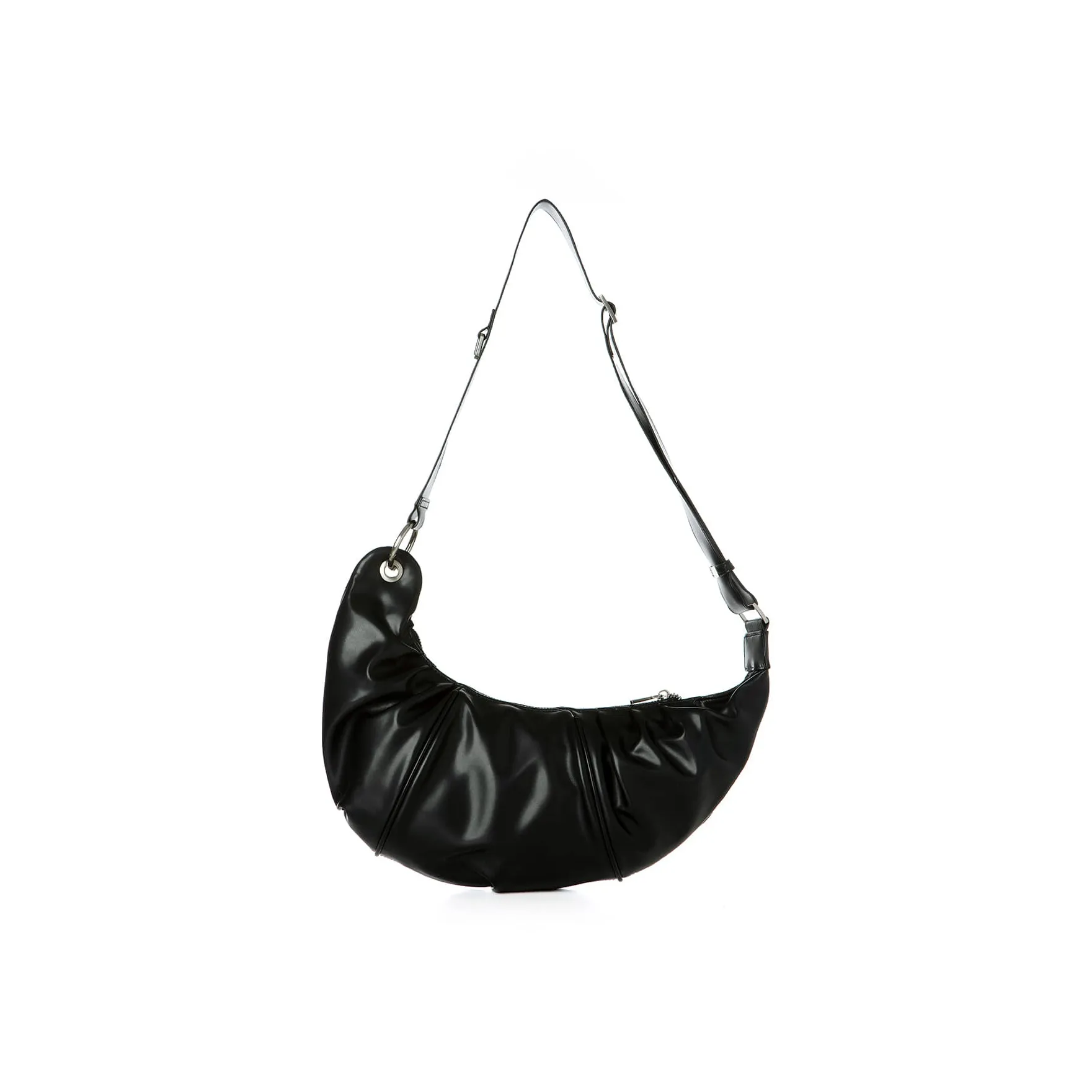 SQUARE Line Коровья кожа с синтетической кожей сумка через плечо средний размер женский Misty черный сливочный масляный