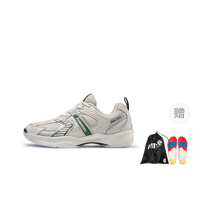 Kawasaki Badminton Shoes Unisex Beige Yellow Green