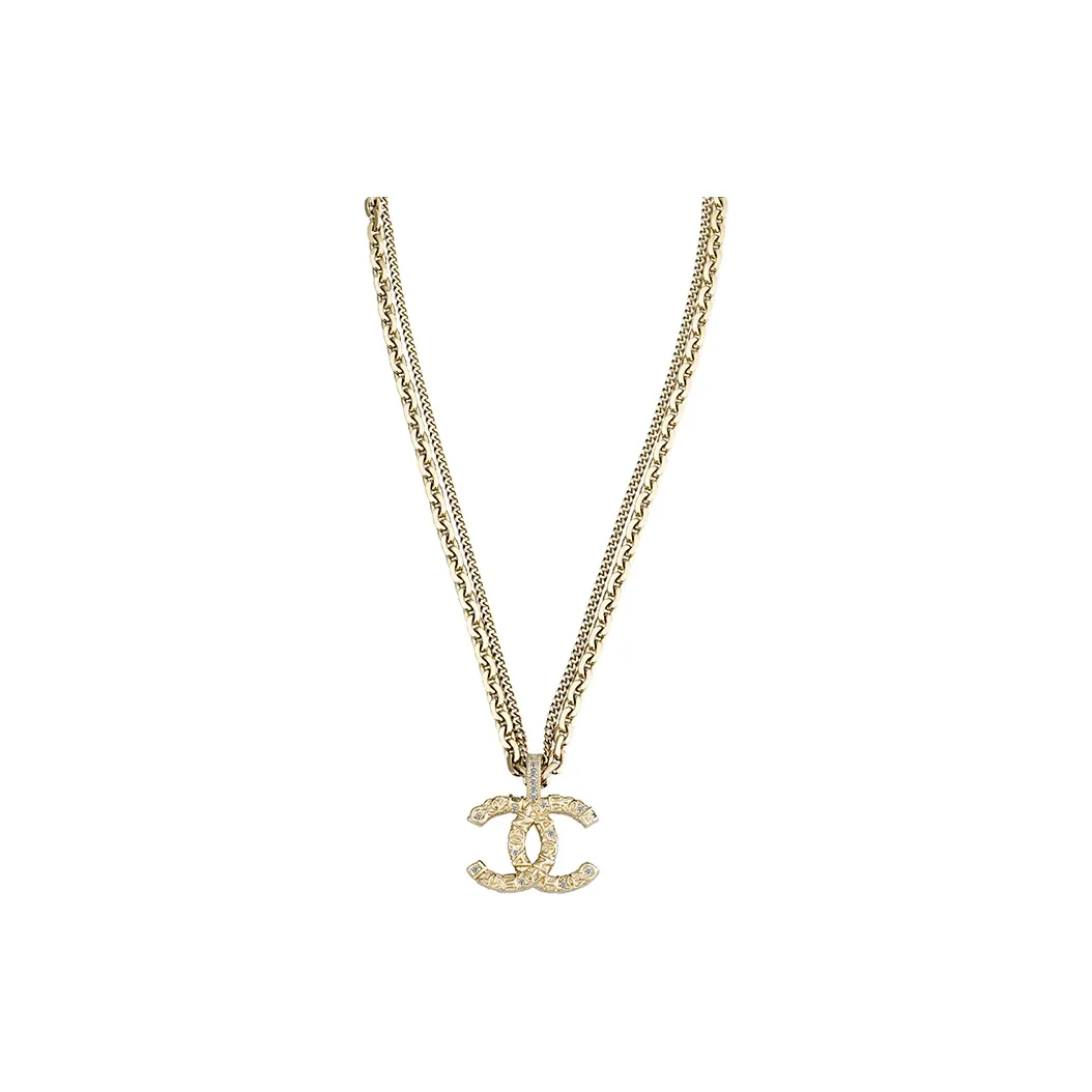 CHANEL Metal Necklaces Women's Gold