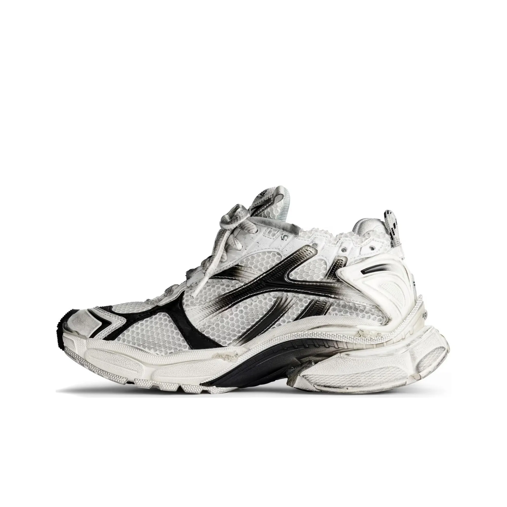 Balenciaga Runner Low-Top Casual Shoes Men's Black White