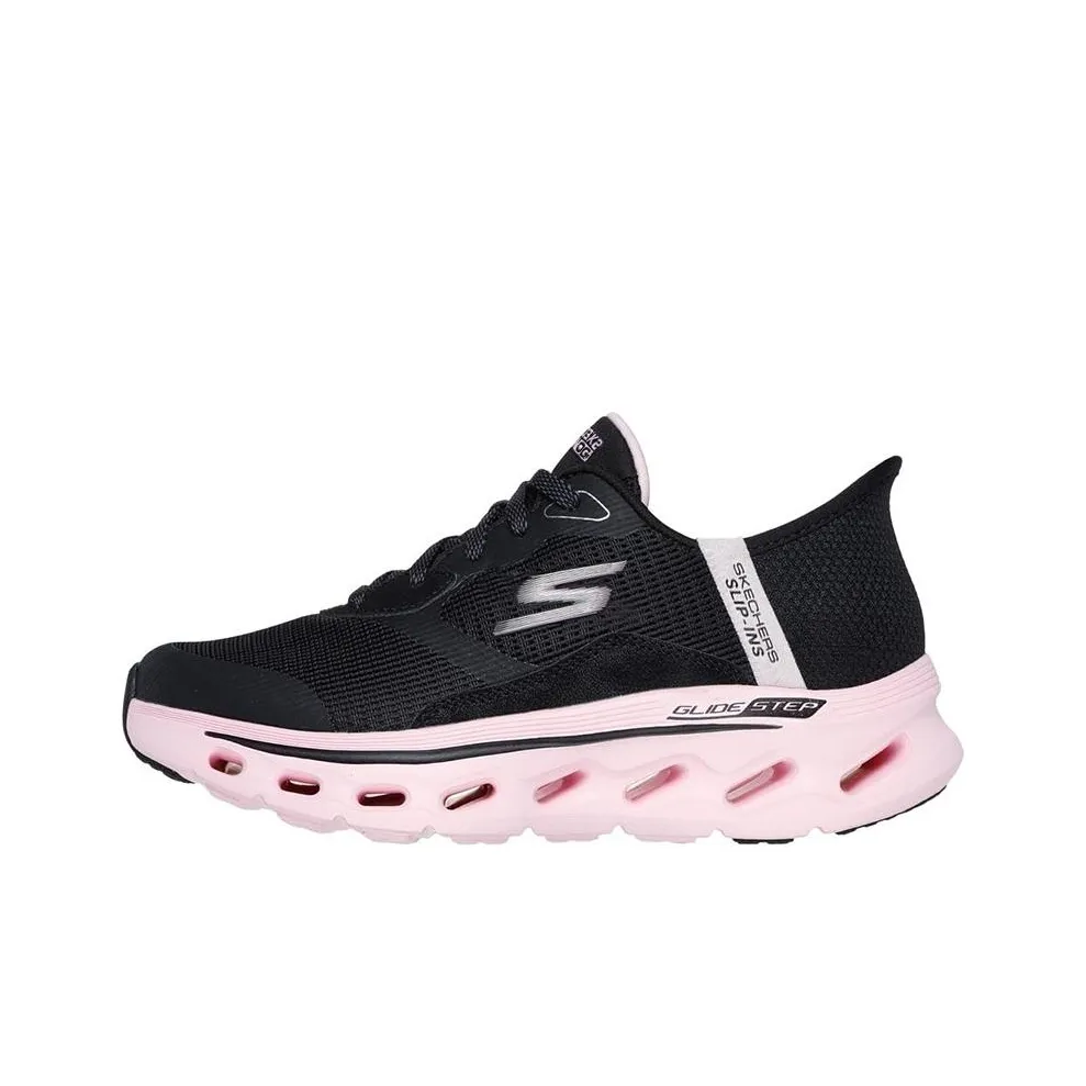 Skechers Women's GO WALK Low Top Casual Shoes Women's Black Pink