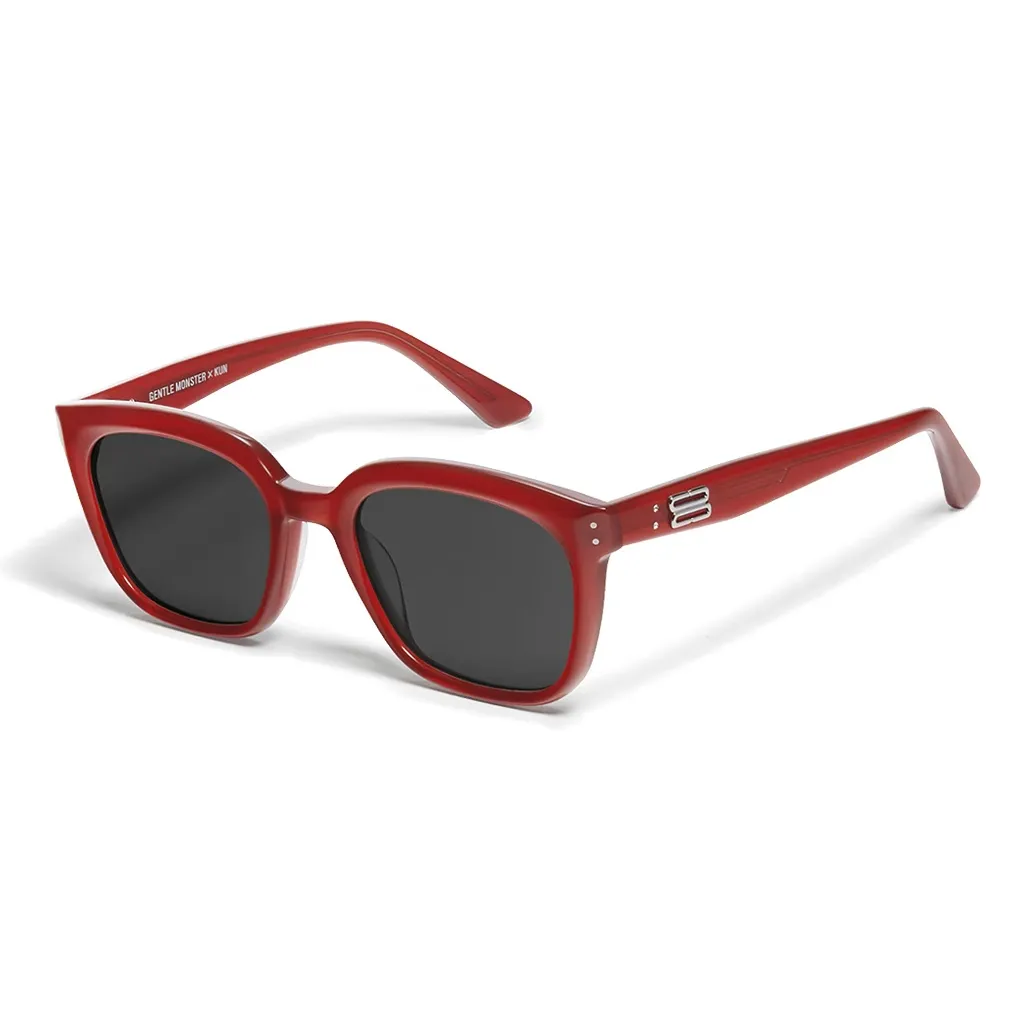 GENTLE MONSTER Plate Frame Irregular Shape Sunglasses Deus Unisex Red