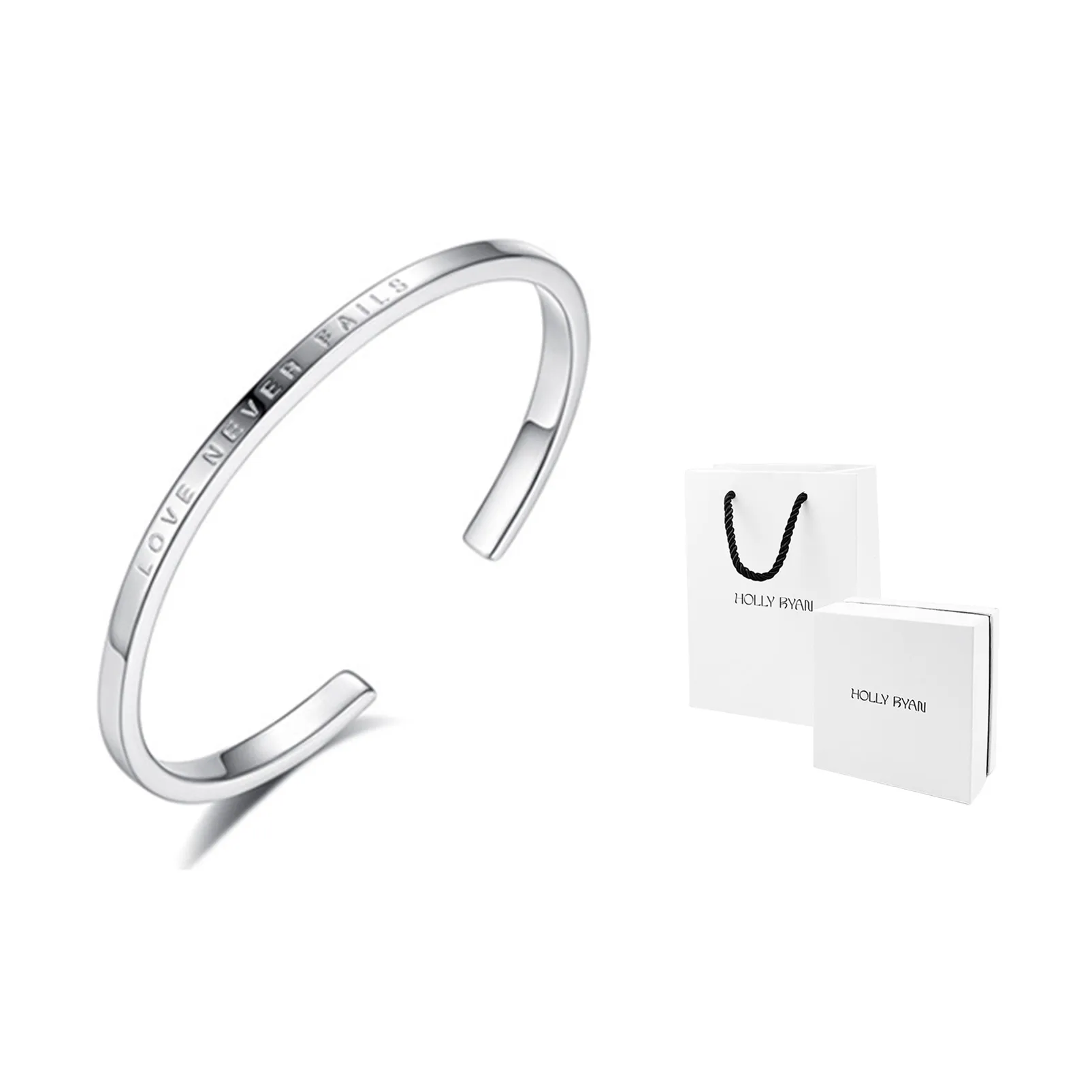 HOLLY RYAN Романтическое Признание в любви Mobius Fashion Minimalist Style Регулируемое отверстие 'Love IS Endless' Браслет Унисекс