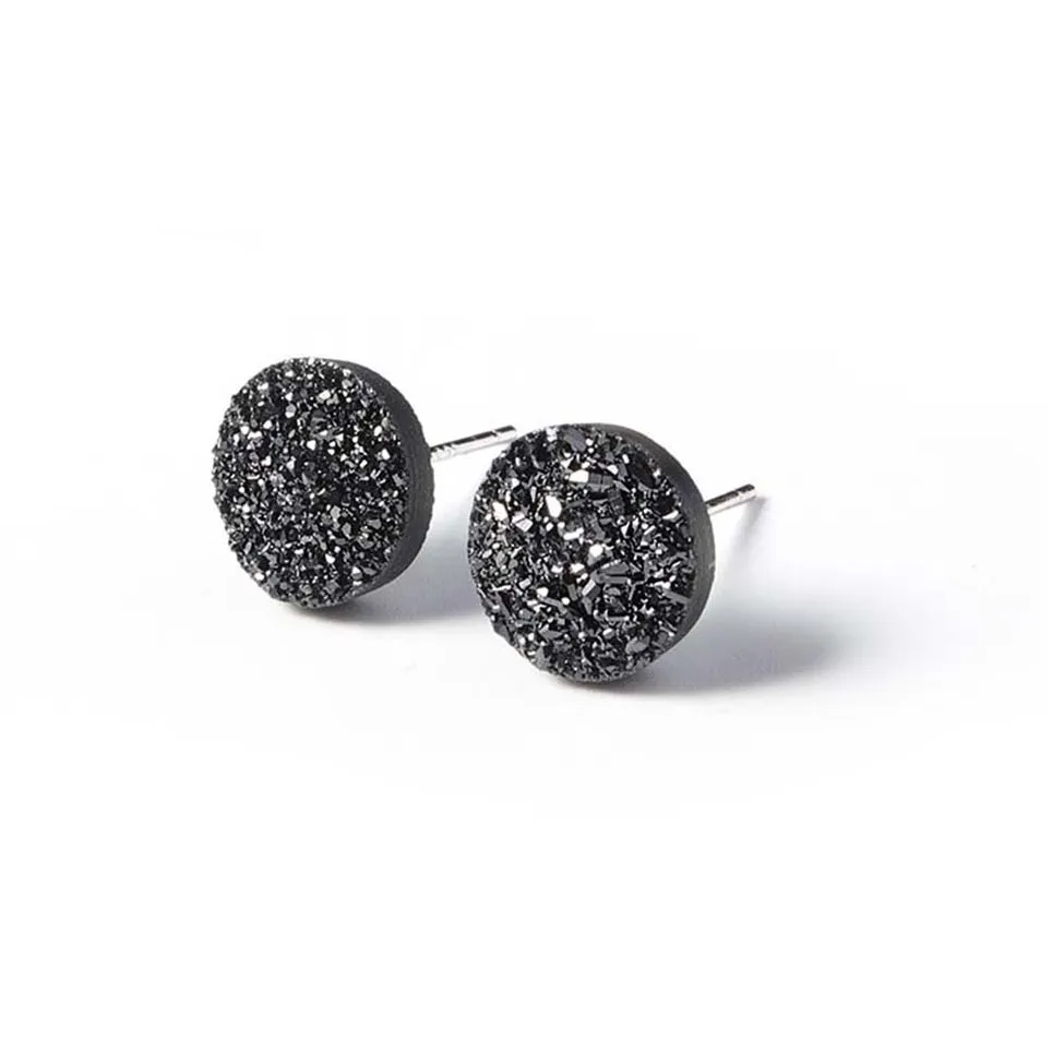 Jingleo Crystal Jade Stud Earrings Unisex