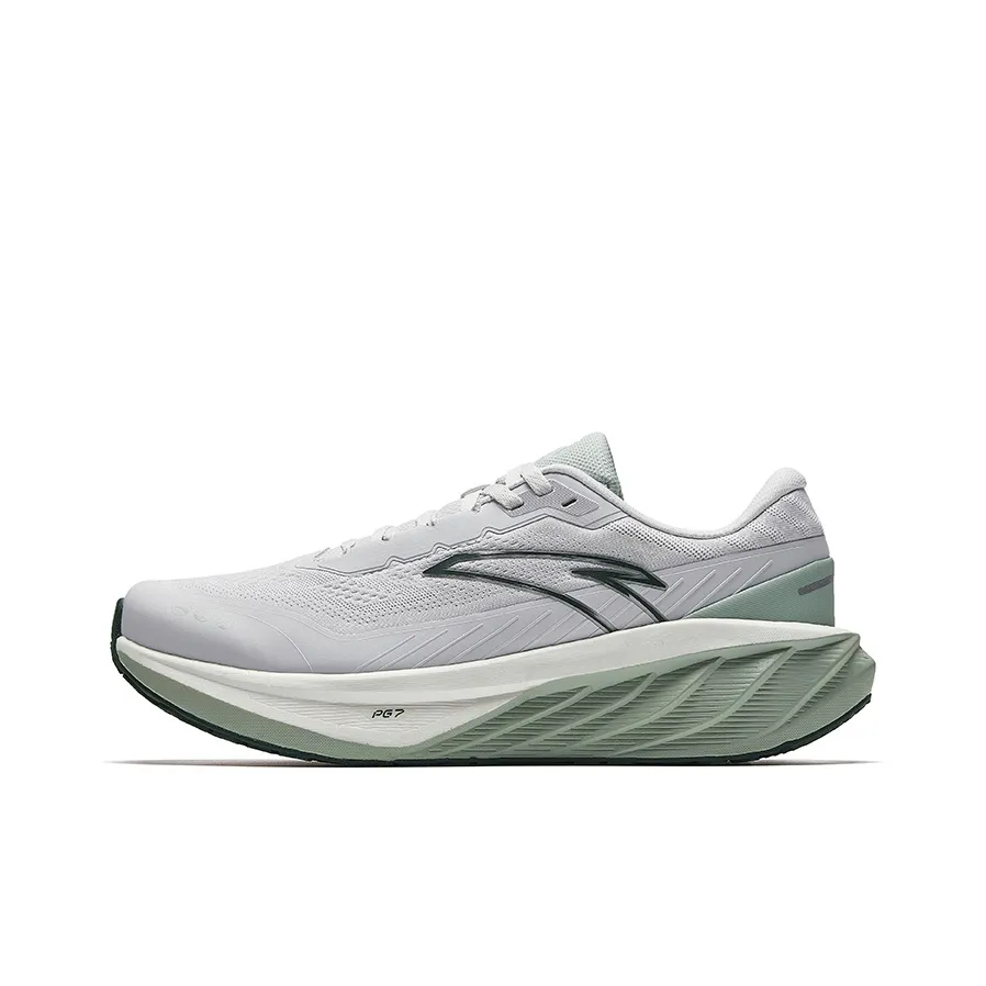 Anta Cushioned Slip Resistant Low Top Casual Running Shoes Men's Gray Green