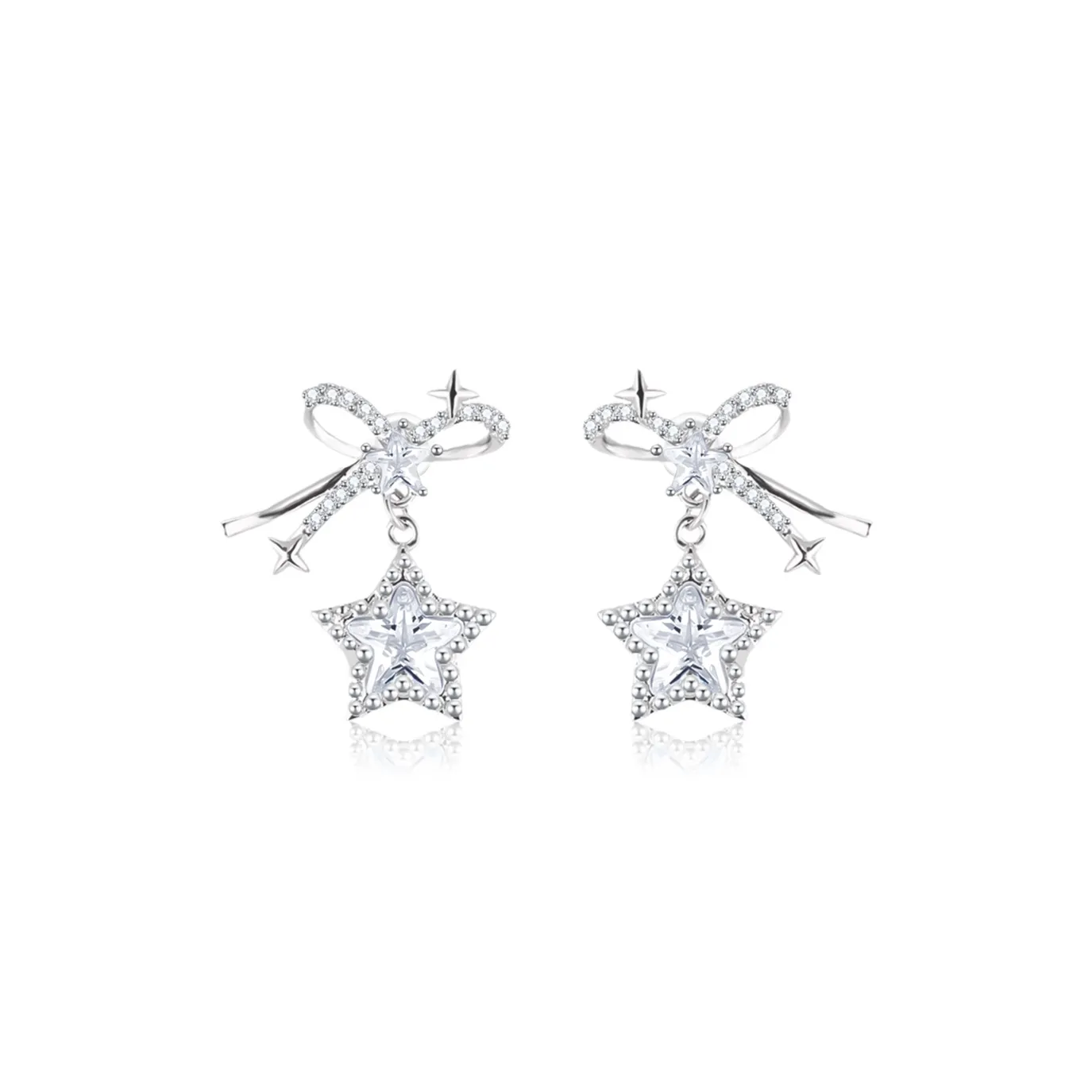 ZANC Серебро S925 Стержневые серьги Женские