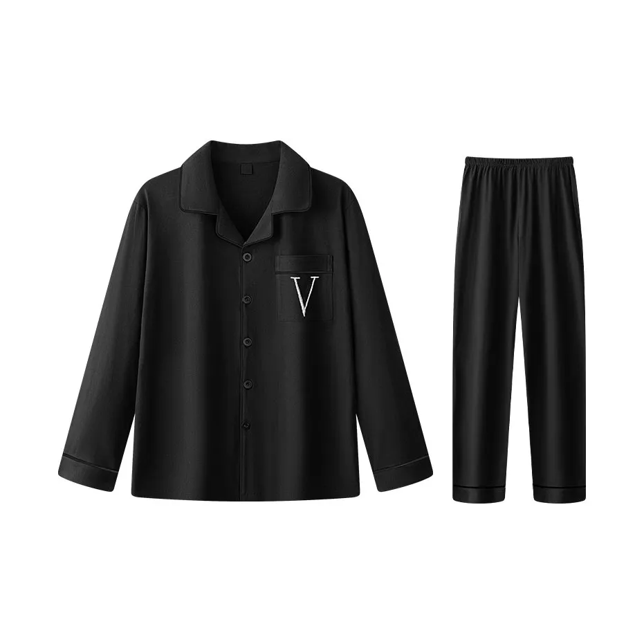 Qiao Ni Tong Пижамный комплект Мужской Премиум Черный