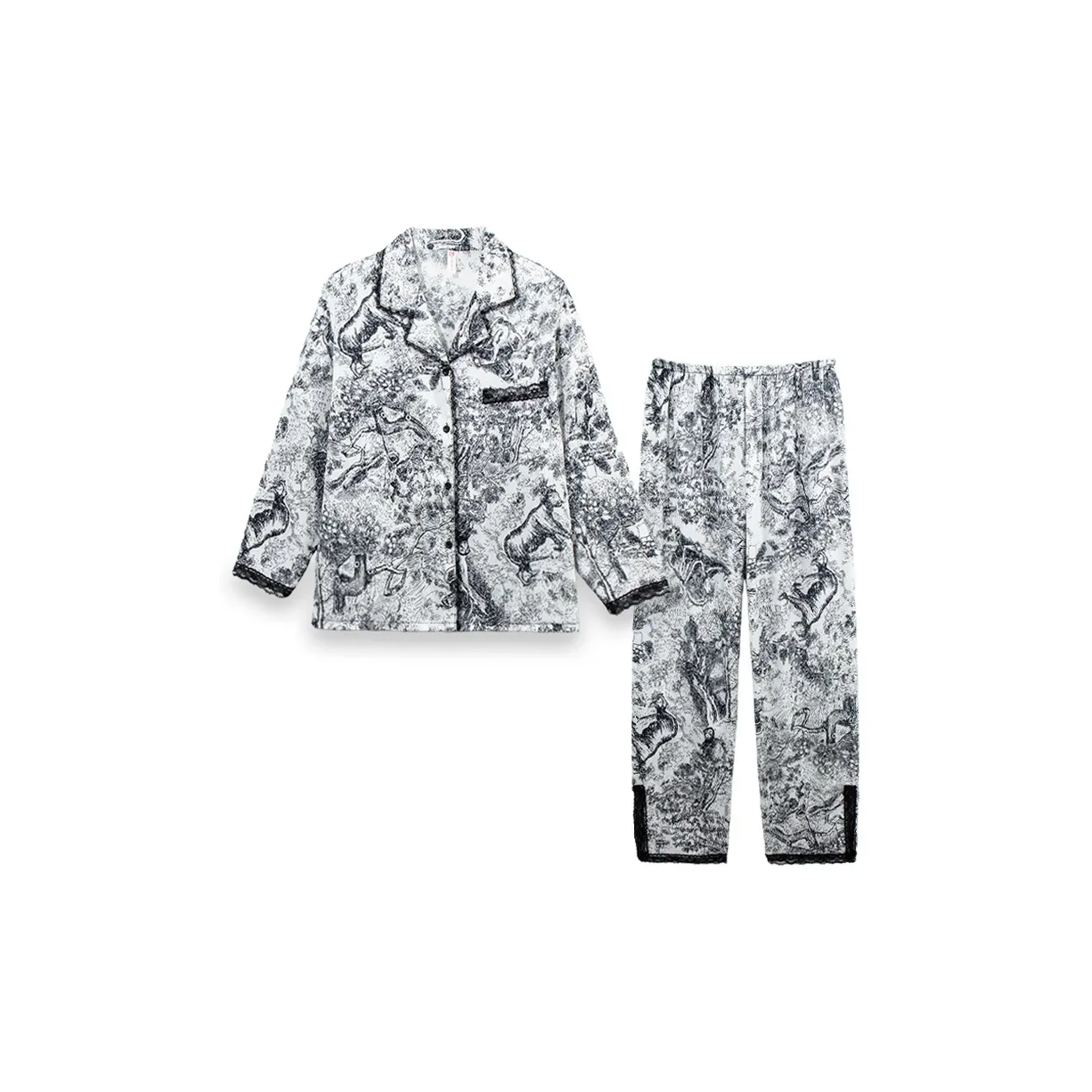 Sleeping Beauty Pajama Set Women's Black