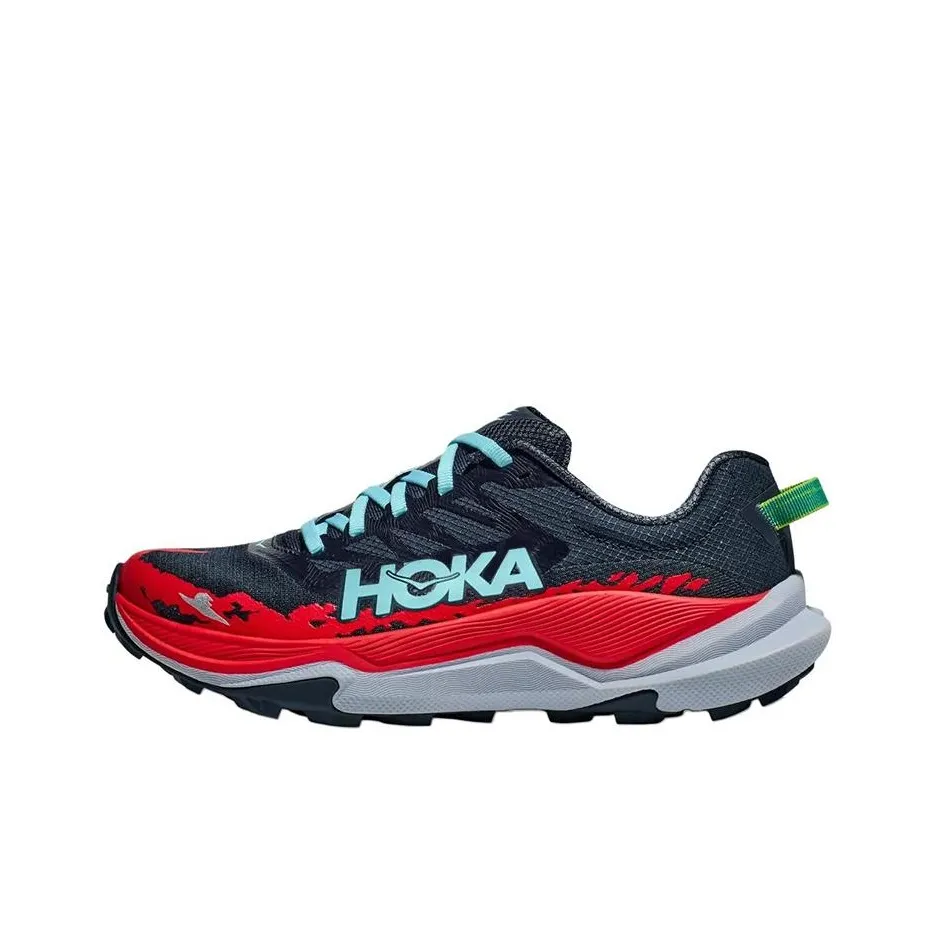 HOKA ONE ONE Slip-resistant Abrasion-resistant Low Top Casual Running Shoes Men's Blue Red HOKA ONE ONE Противоскользящие Износостойкие Низкие Топ Повседневные Беговые Кроссовки Мужские Синий Красный