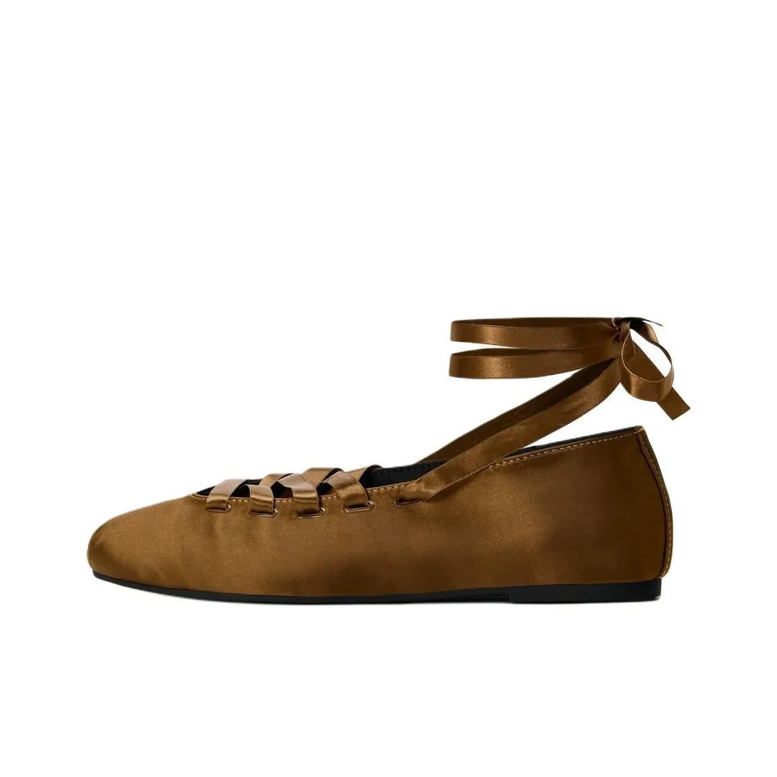 ZARA Повседневная обувь 1 см Женская Рыжевато-коричневый