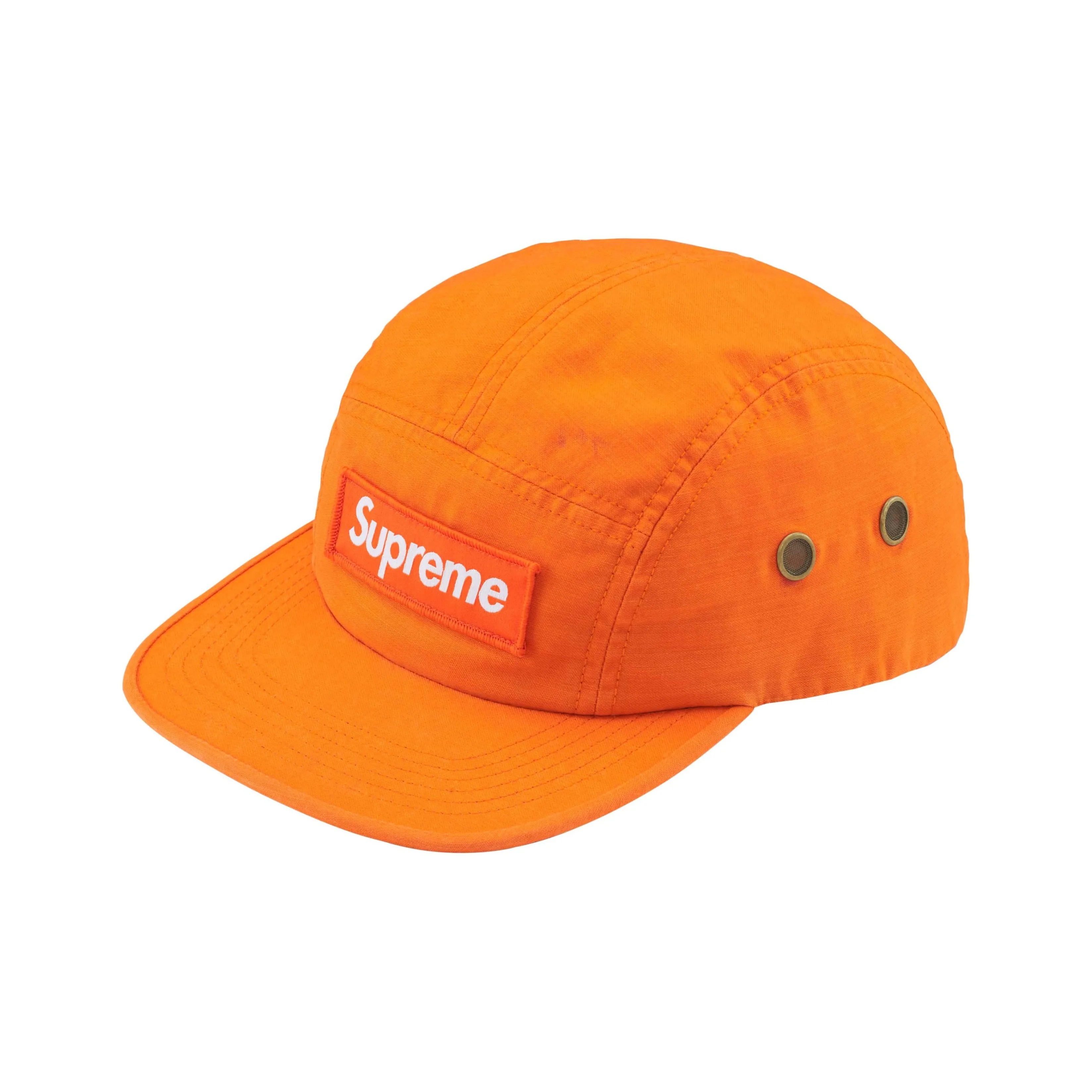 Supreme Хлопковые кепки унисекс оранжевого цвета