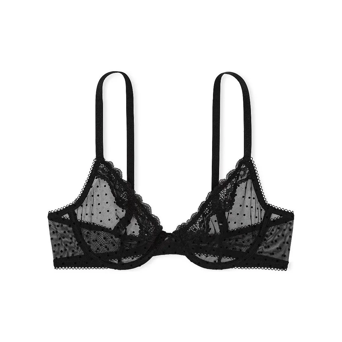Victoria's Secret Tease Unlined Demi Bra / Black Bra Women's Black
