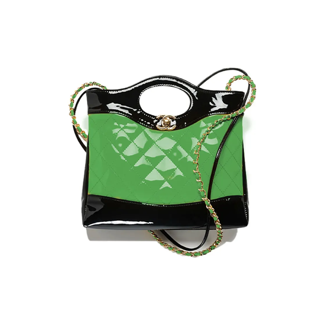 CHANEL Calf Patent Leather Shoulder Bag, Crossbody Bag, Handbag Mini Women's