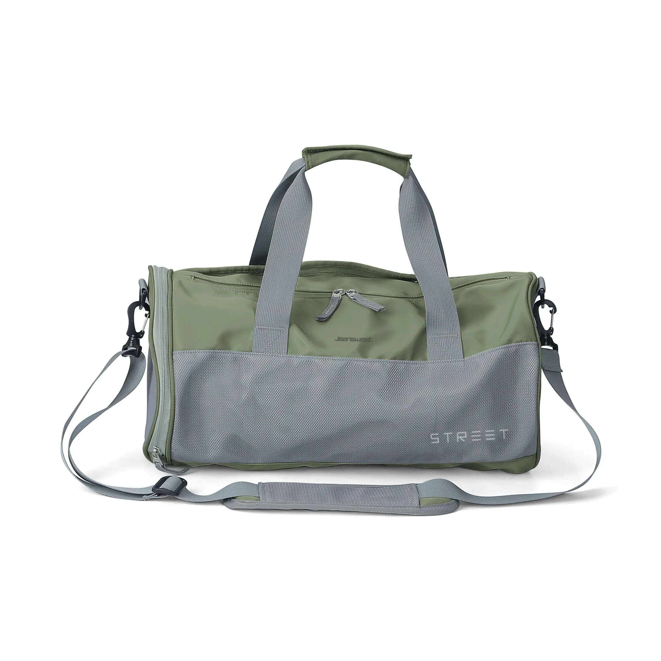 JEANSWEST Polyamide Gym Bag, Shoulder Bag, Crossbody Bag, Backpack Tubas Unisex Gray Green