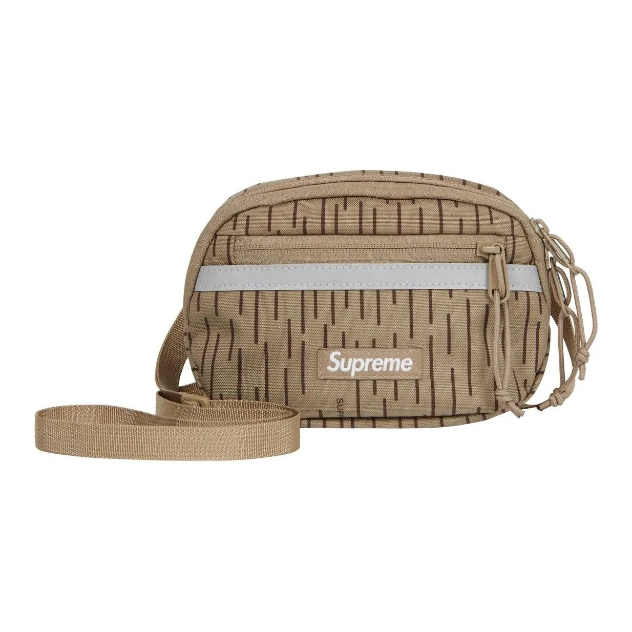 Beige Nylon and Saffiano Bag