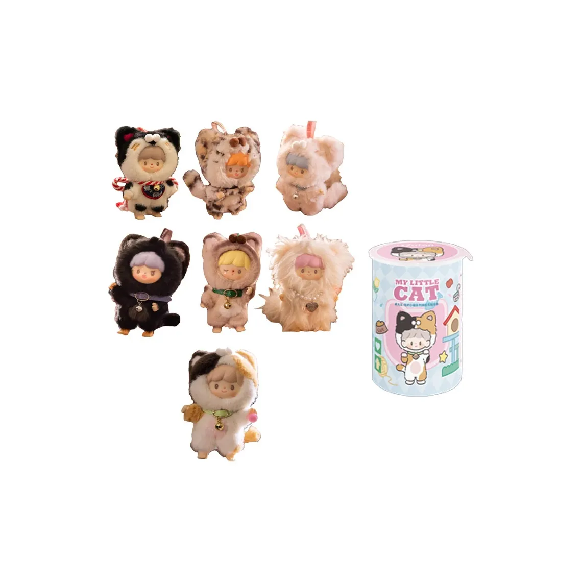 Поиск Unicorn Zhuo Da Wang MY Kitten Collection Винил Плюшевый Исцеление Кошка Слепые коробки