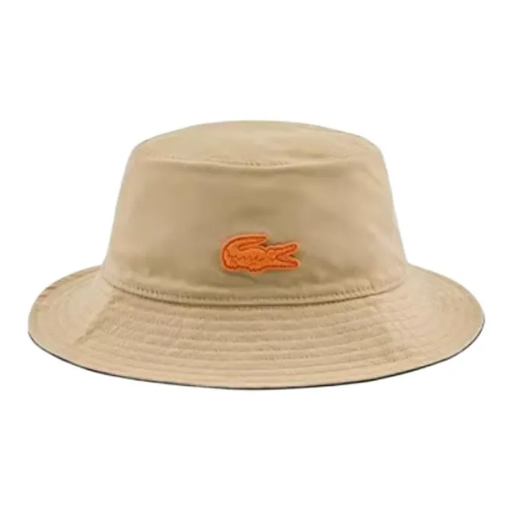 LACOSTE Polyester Bucket Hats Unisex Khaki