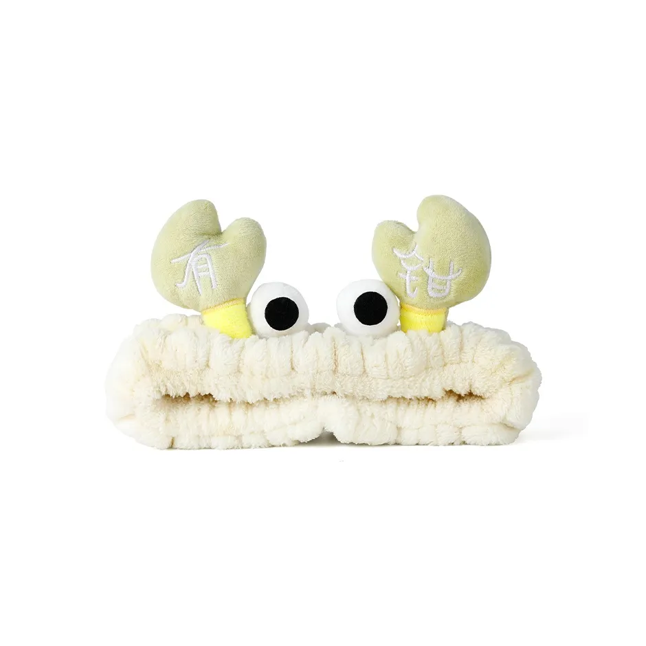Specialoutlook Velvet Washcloth Hair Tie Headband With Detachable Face Mask And Washcloth With Clips Hair Bands Unisex