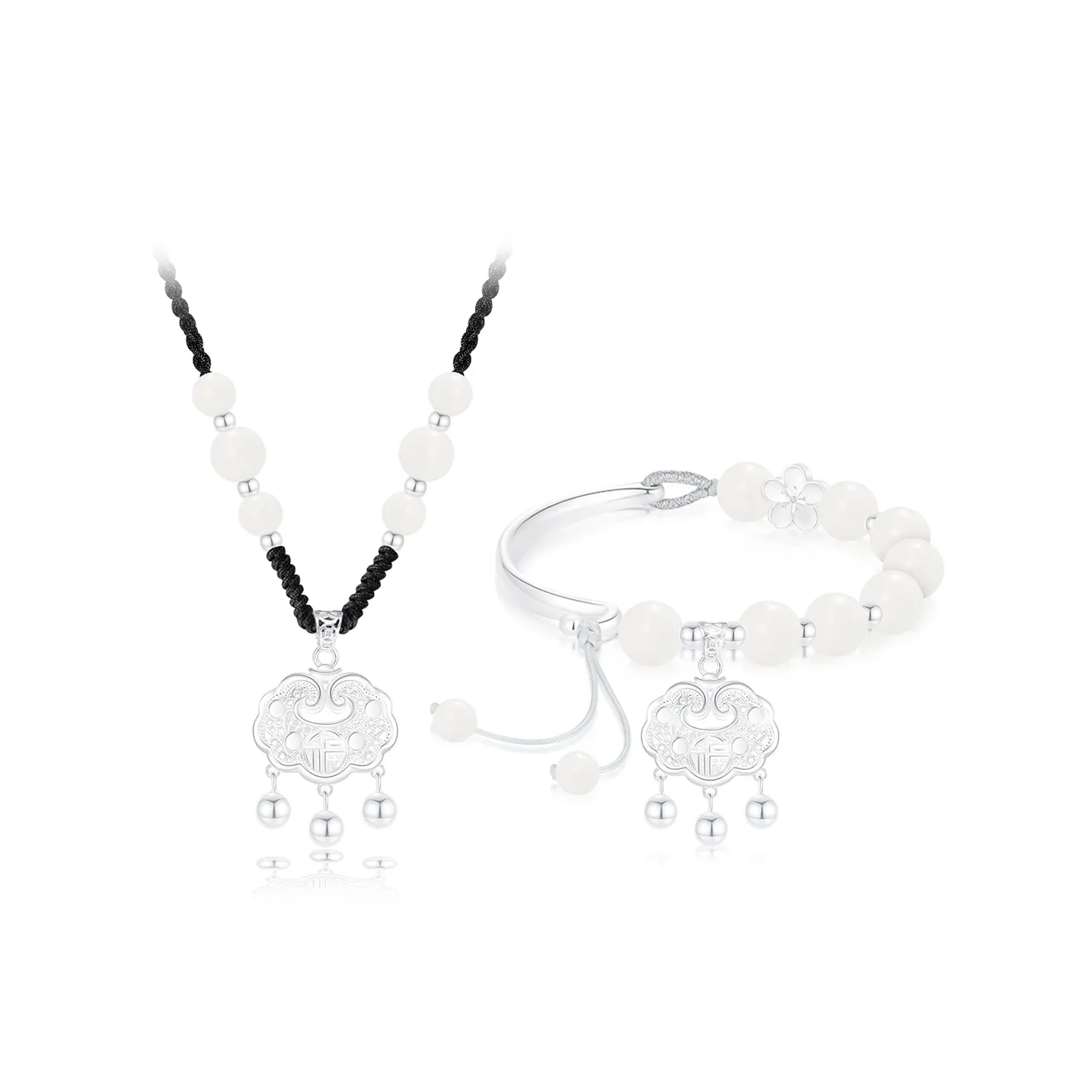 Cuz Strange Intention Белый нефрит Бодхи Браслеты Женские