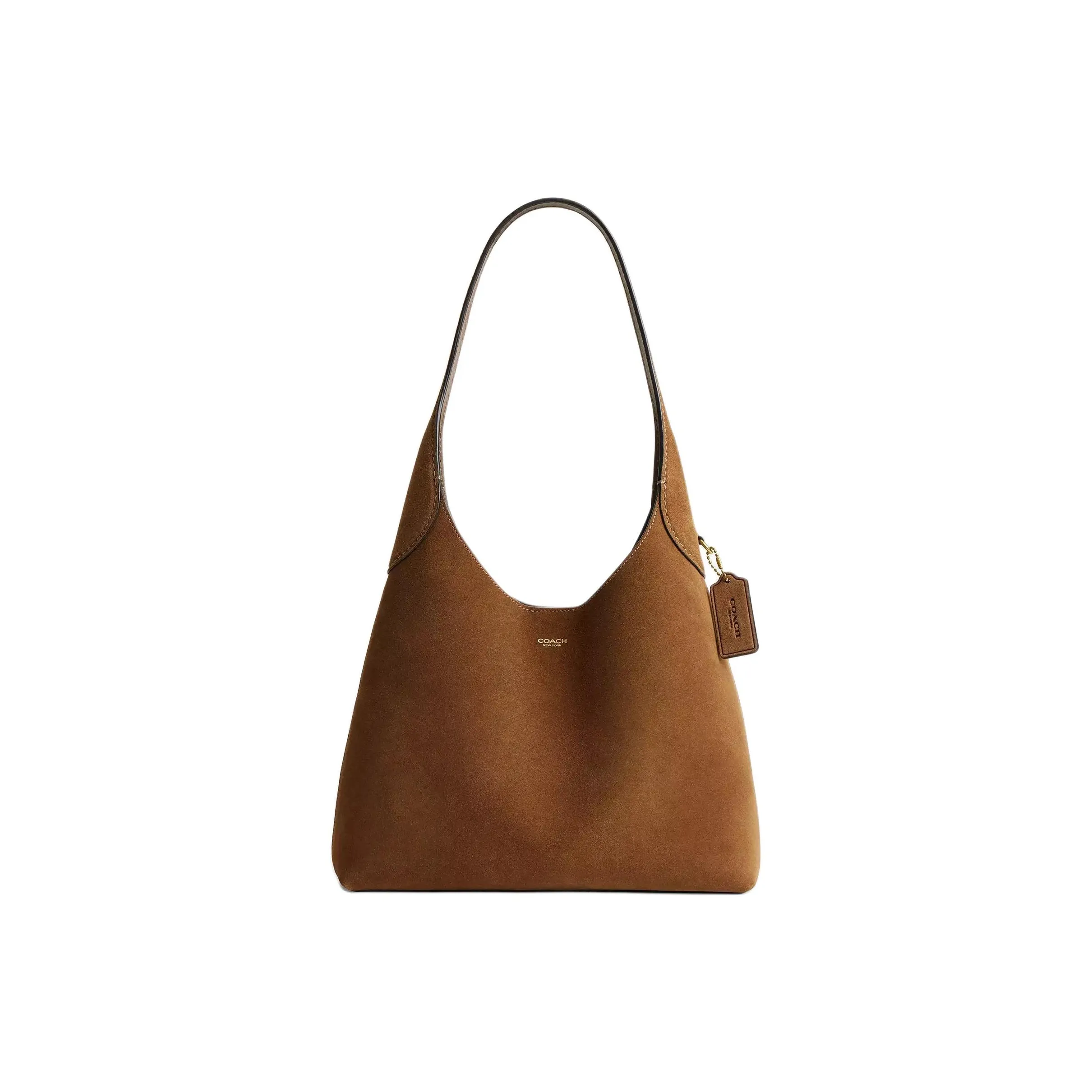 COACH Brooklyn Suede With Grain Leather Hobo Bag, Handbag, Shoulder Bag Tubas Women's Cedar