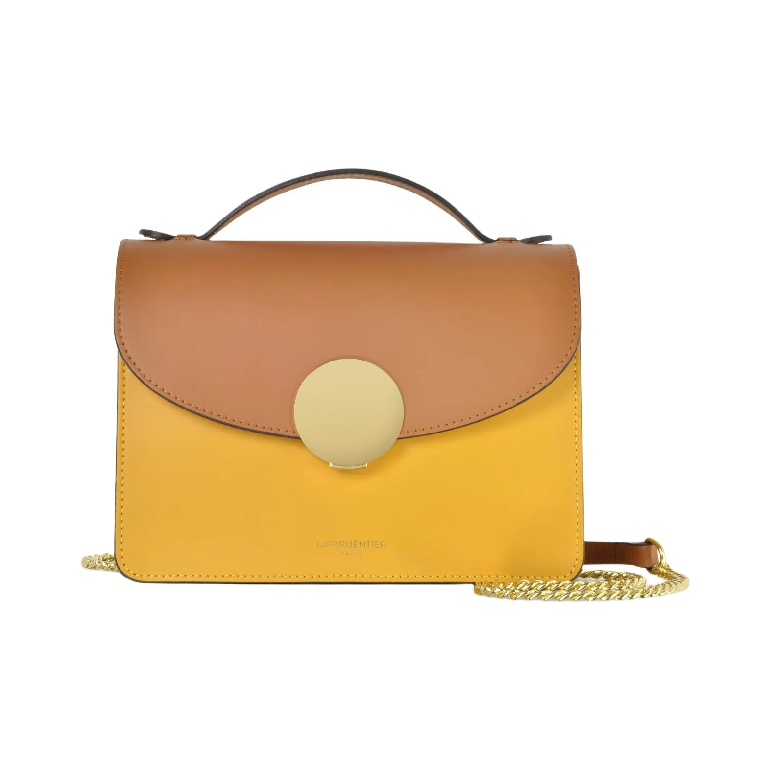 Le Parmentier Italy Version Calfskin Shoulder Bag Crossbody Bag Handbag Regular Women's Caramel Multicolor