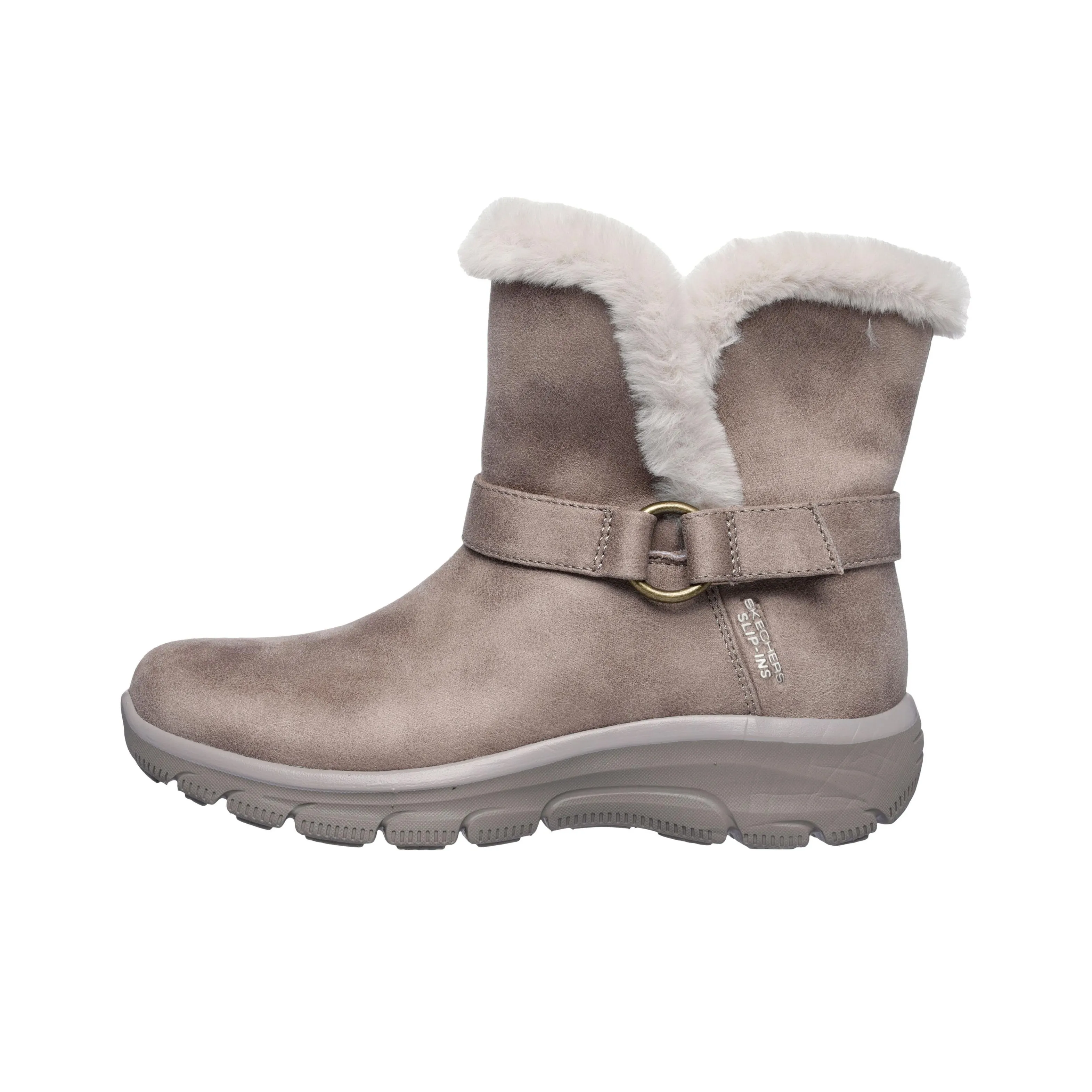 Skechers Slip Ins Ankle Boots Women's Dark Taupe Umber