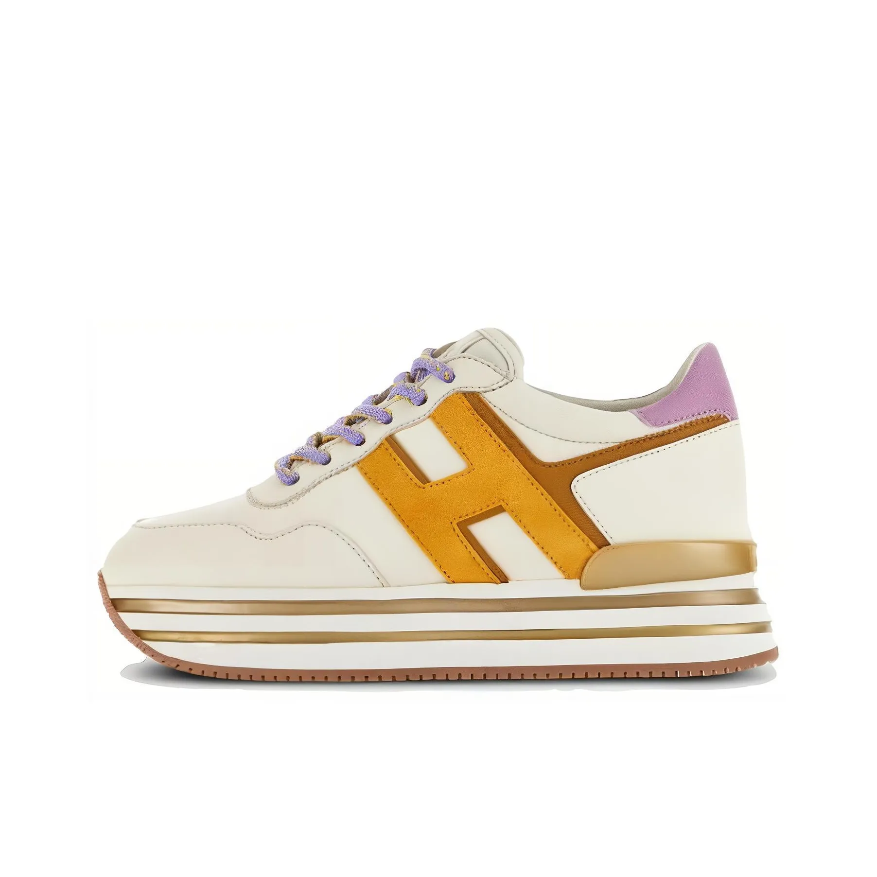 HOGAN H483 Leather Platform Sneakers