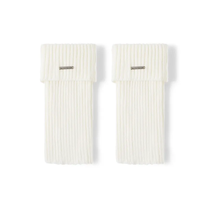 JKN Mid Calf Socks Y2K Hot Girl Slimming White Leg Warmer With Leather Shoes Long Shaft Calf Socks Women's 1 Pack
