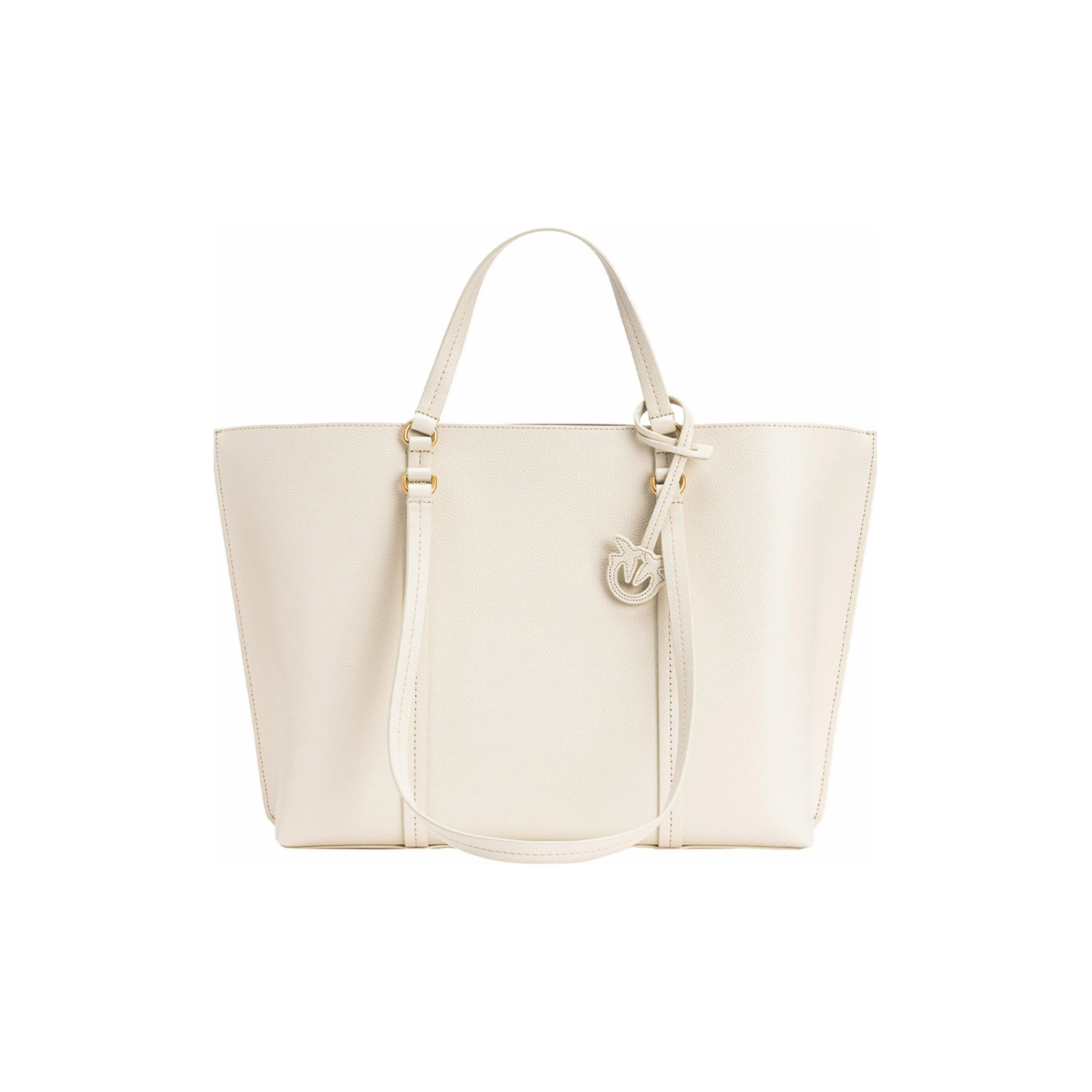 PINKO Коровья кожа Тоут Сумка Сумка для покупок Сумка на плечо Сумка Большая Женская Белая