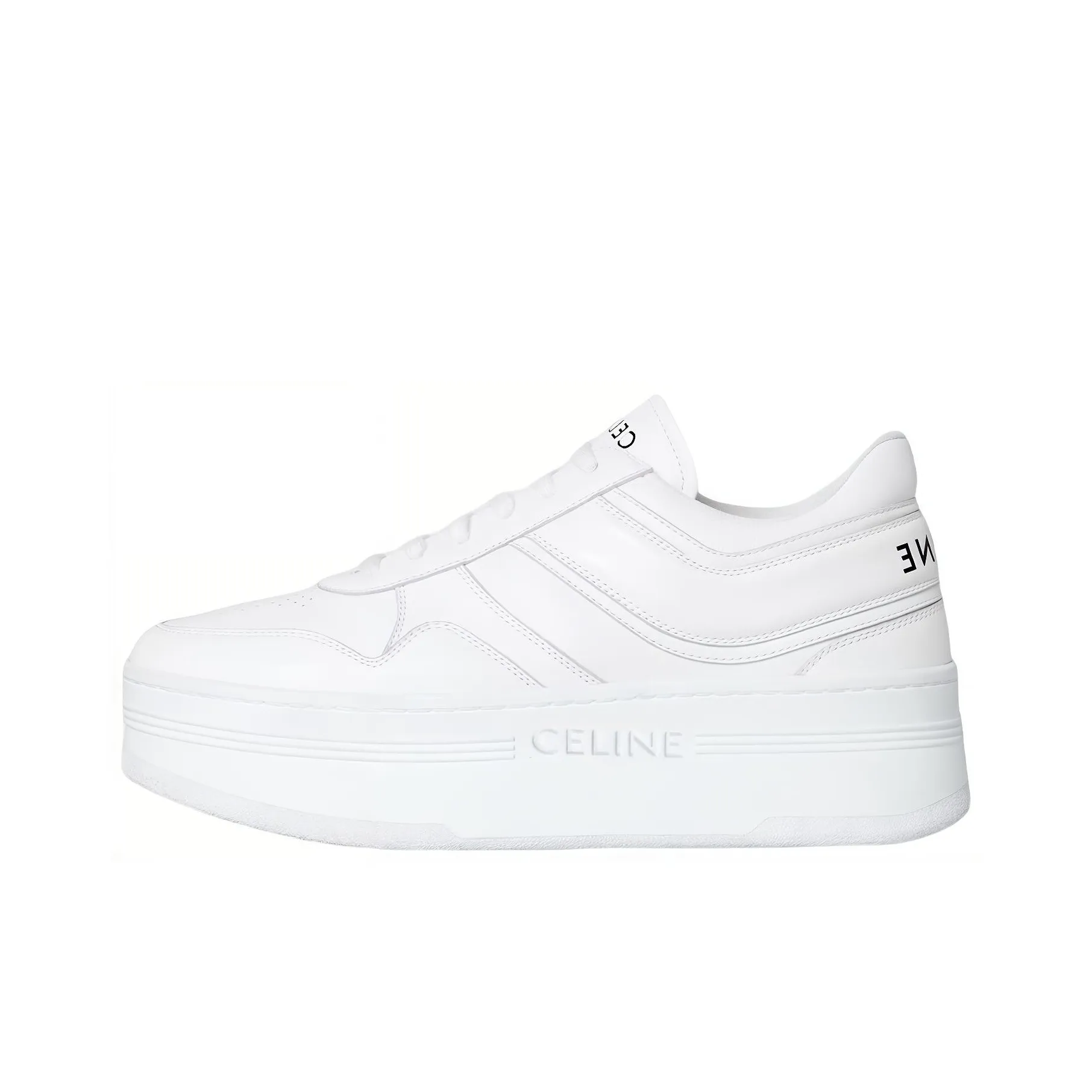 CELINE Block Low Top Athletic Shoes Women's White