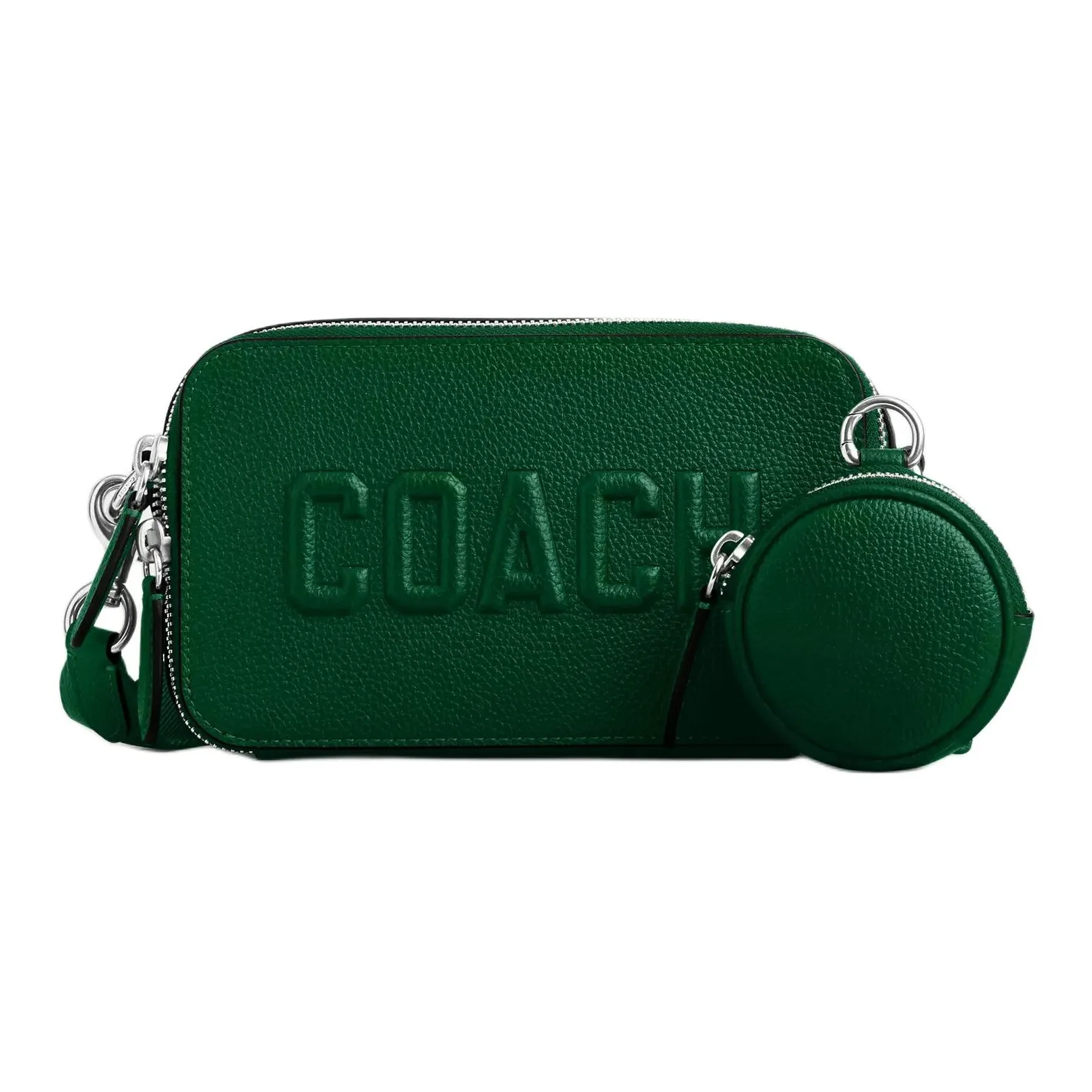 COACH Charter Полированная кожа с зернистым текстуром сумка через плечо маленькая сумка на плечо мужской цвет плюща